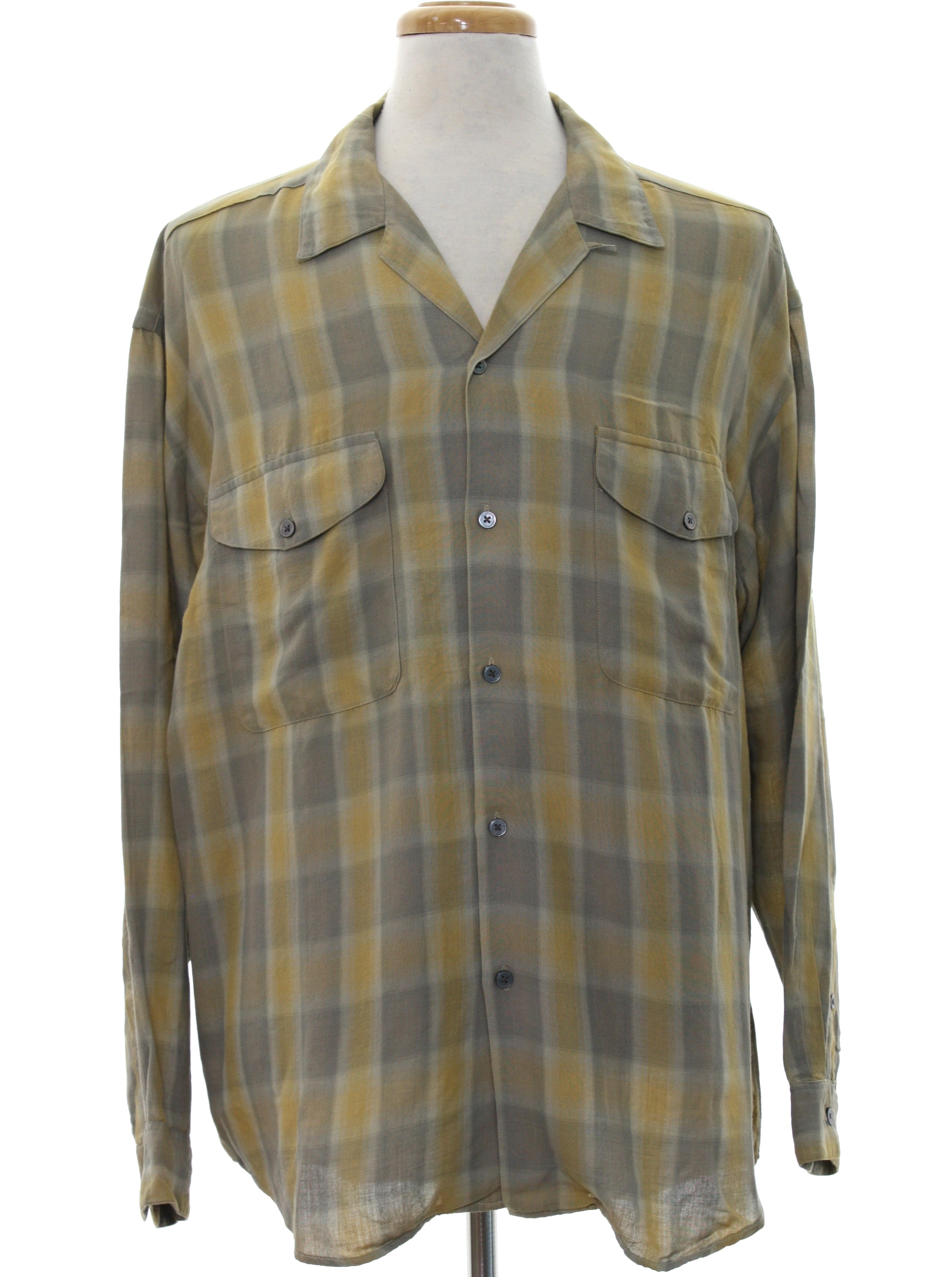 Care Label Only Sixties Vintage Shirt: 60s -Care Label Only- Mens soft ...