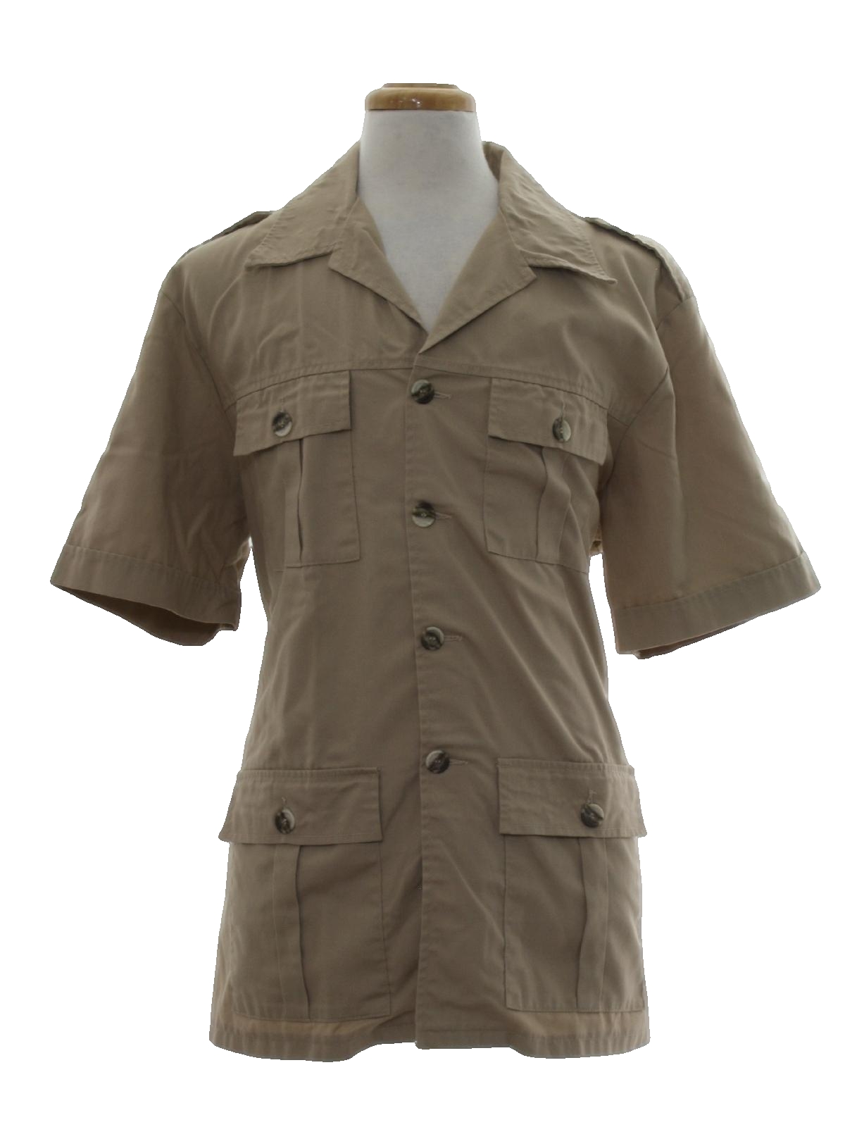 safari shirt with epaulets