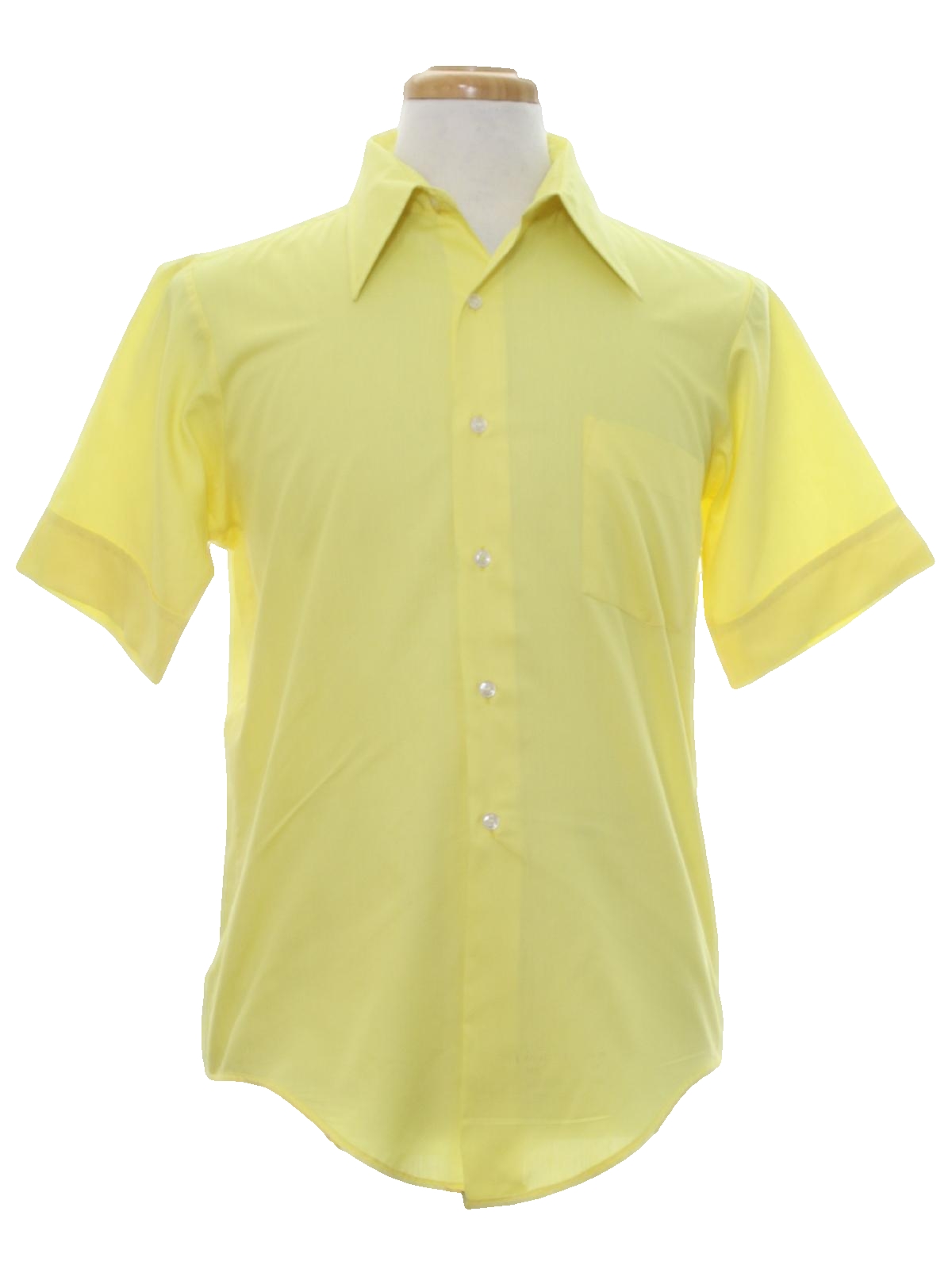 70s Shirt (Missing Label): 70s -Missing Label- Mens bright yellow ...