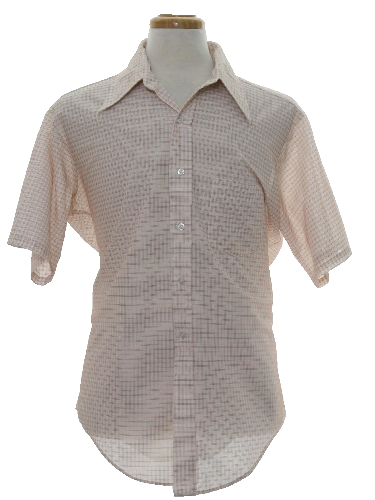 70's Vintage Shirt: 70s -Towncraft- Mens white background polyester ...