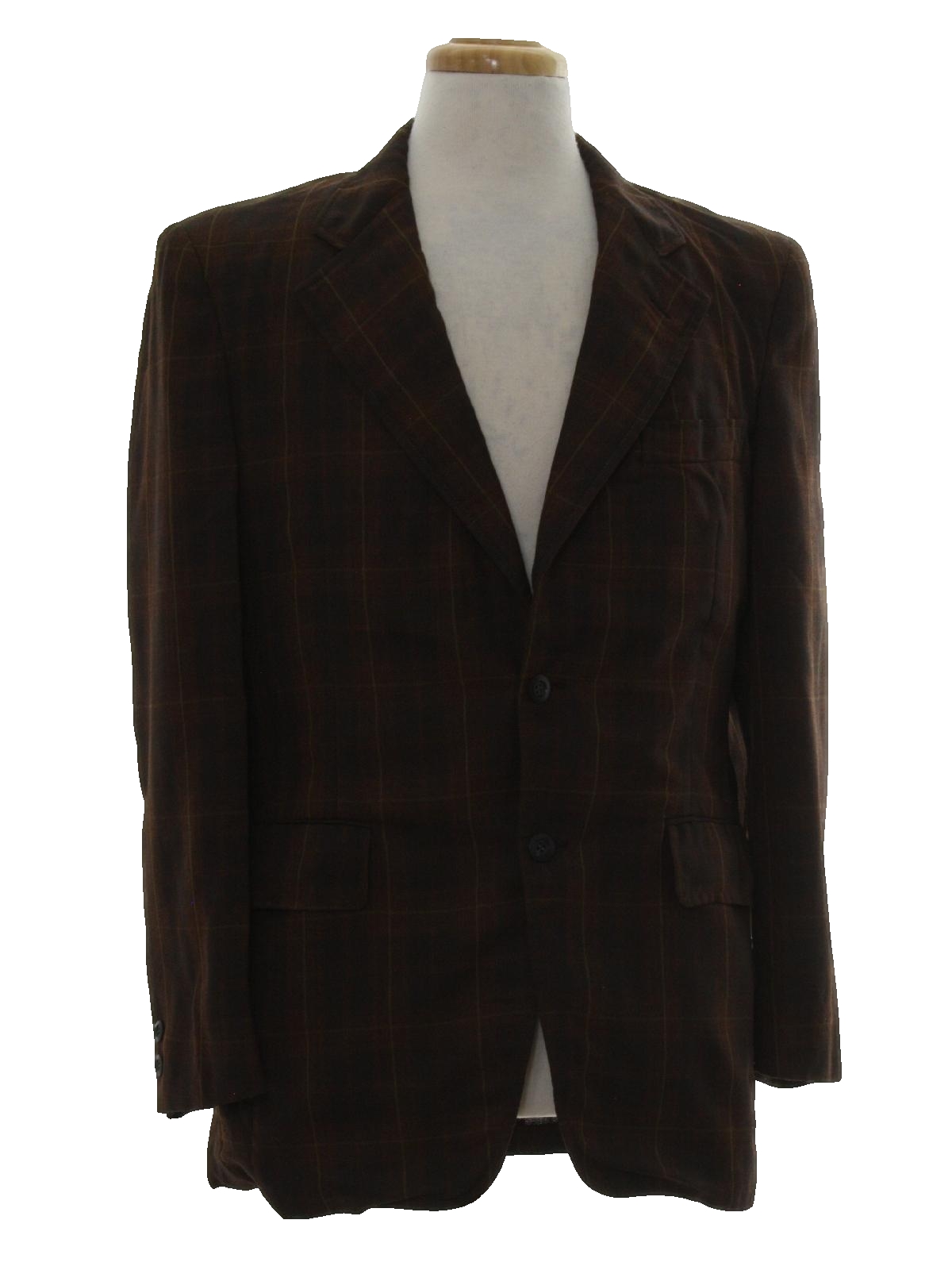 70's Vintage Jacket: 70s -Tempo- Mens dark brown, rust brown and taupe ...
