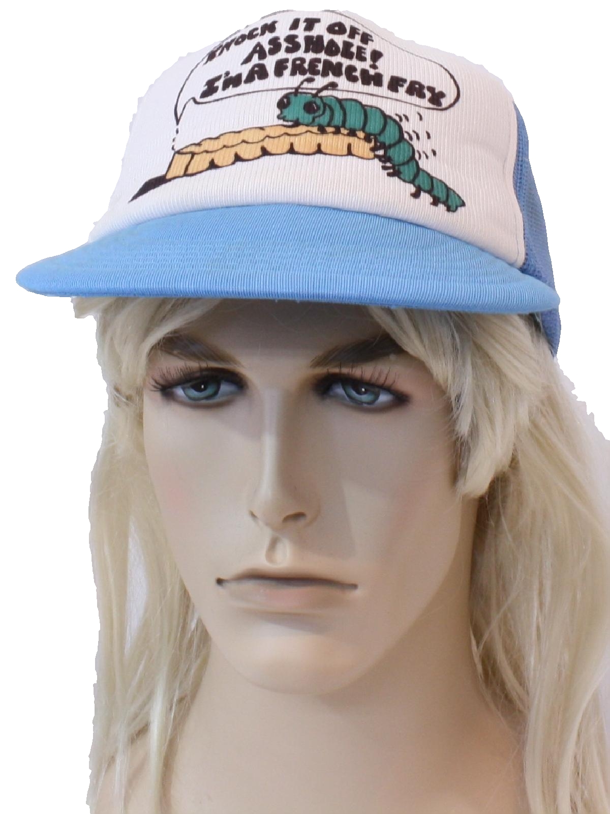 1980's Hat (Care Label Only): 80s -Care Label Only- Mens light blue and ...