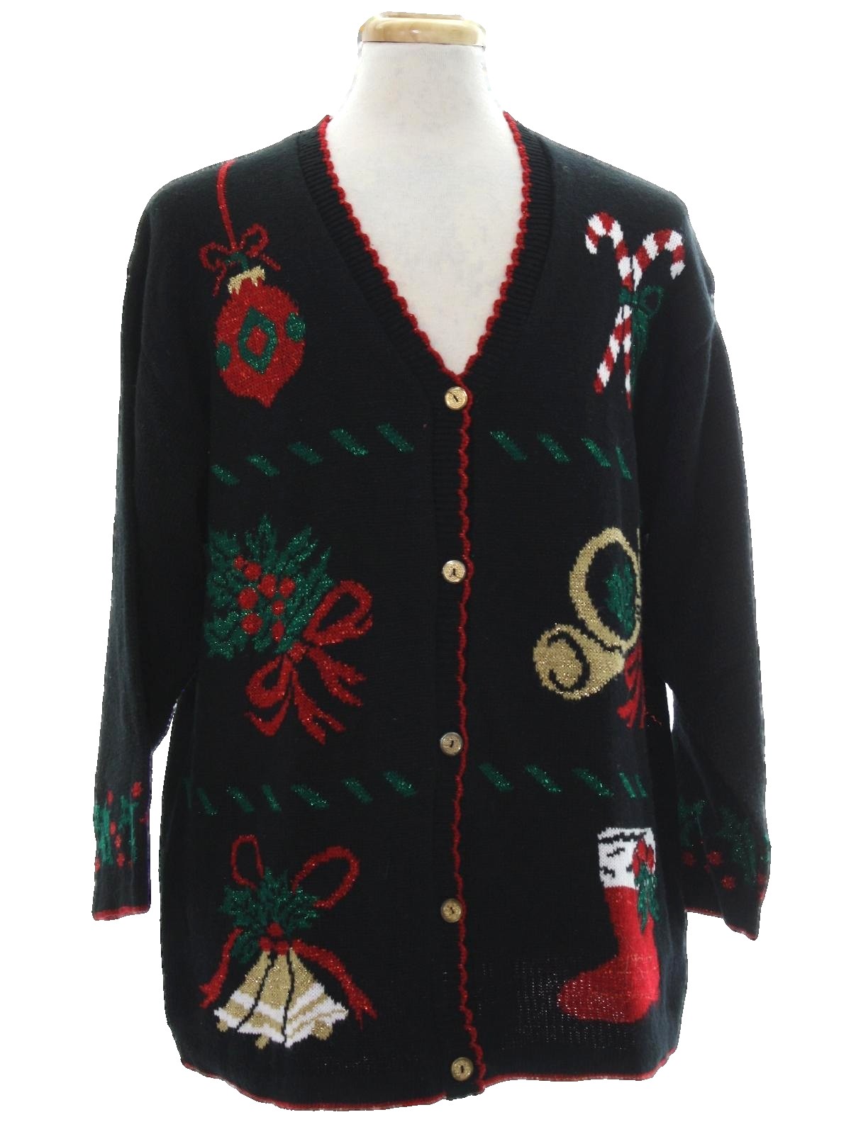 1980's Ugly Christmas Cardigan Sweater: 80s authentic vintage -Style ...