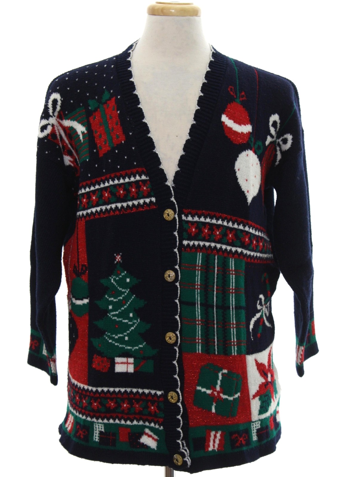 1980's Vintage Ugly Christmas Cardigan Sweater: 80s authentic vintage ...