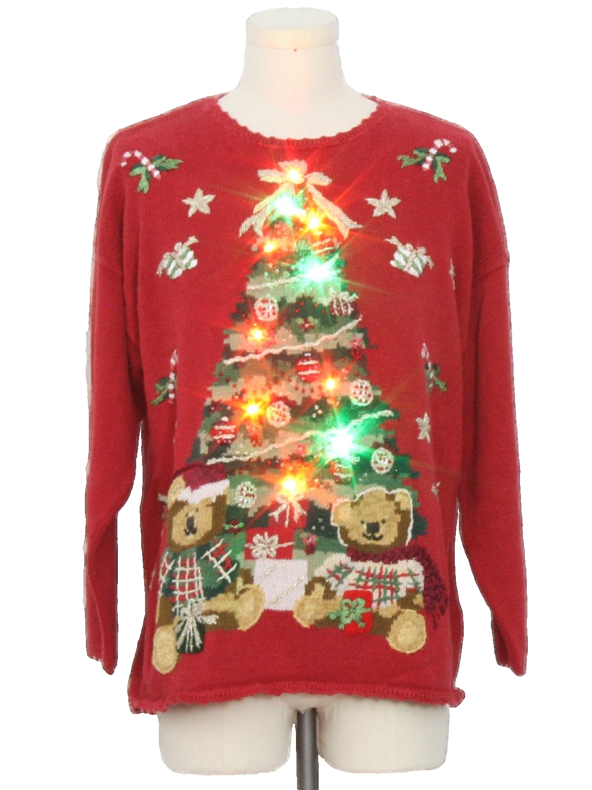 Multicolor Lightup Bear-riffic Ugly Christmas Sweater: -Heirloom ...