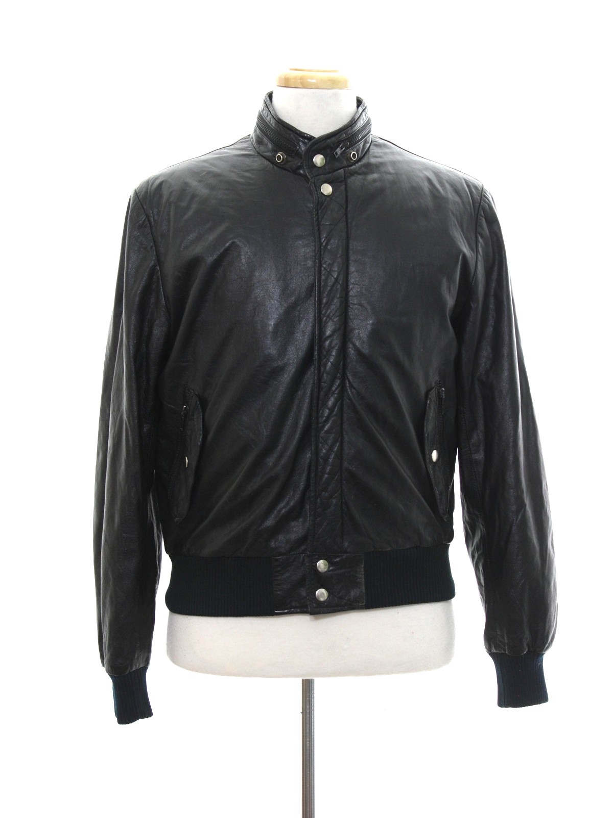 80s Vintage Wilson Leather Jacket: 80s -Wilson- Mens Black ...