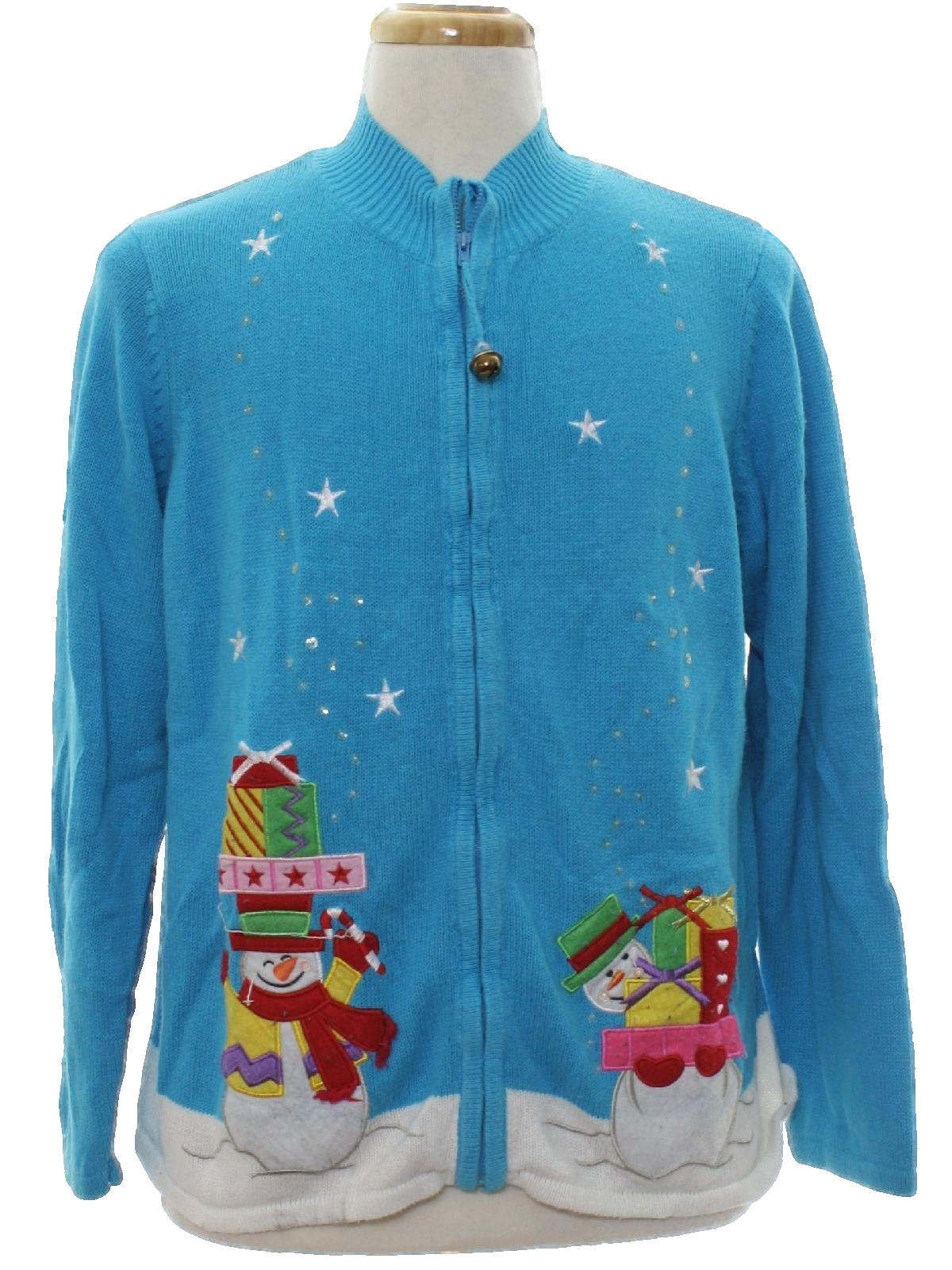 Ugly Christmas Sweater: -Star Blue Originale- Unisex blue background ...