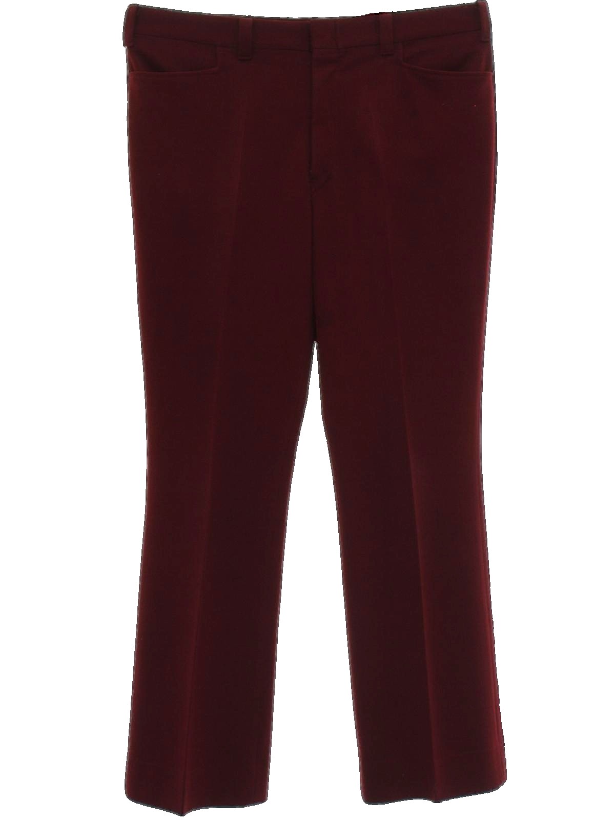 Vintage 1970's Pants: 70s -Days Slacks- Mens wine polyester knit loose ...