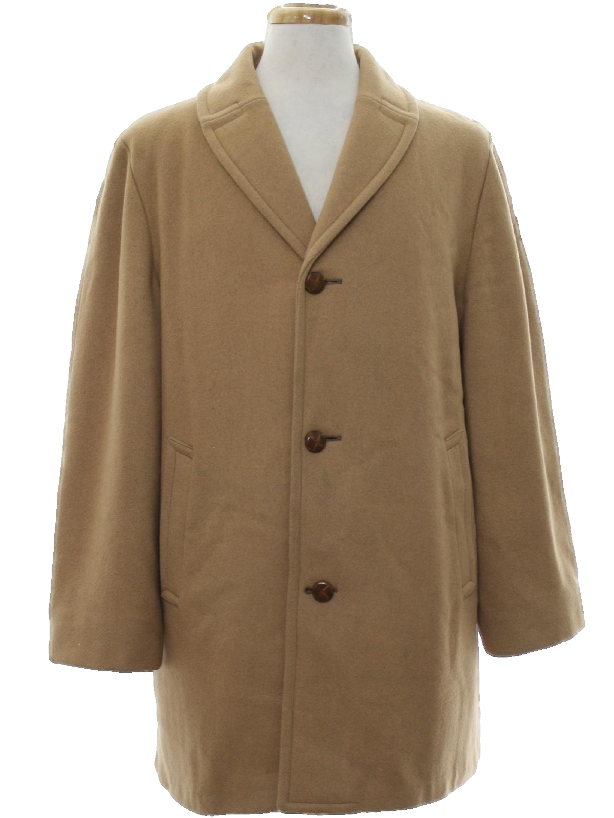 1960's Jacket (Zero King): 60s -Zero King- Mens light tan wool car coat ...