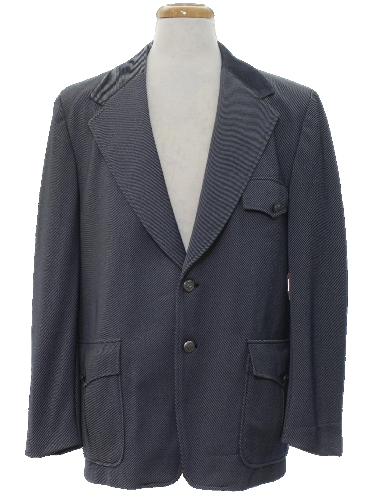 Retro 70s Jacket (Sir Walter) : 70s -Sir Walter- Mens hazy navy blue ...