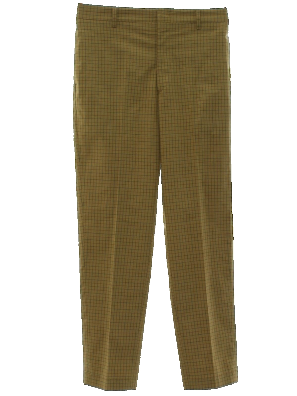 1960s Sears Pants: 60s -Sears- Mens golden tan, brick and dark blue ...