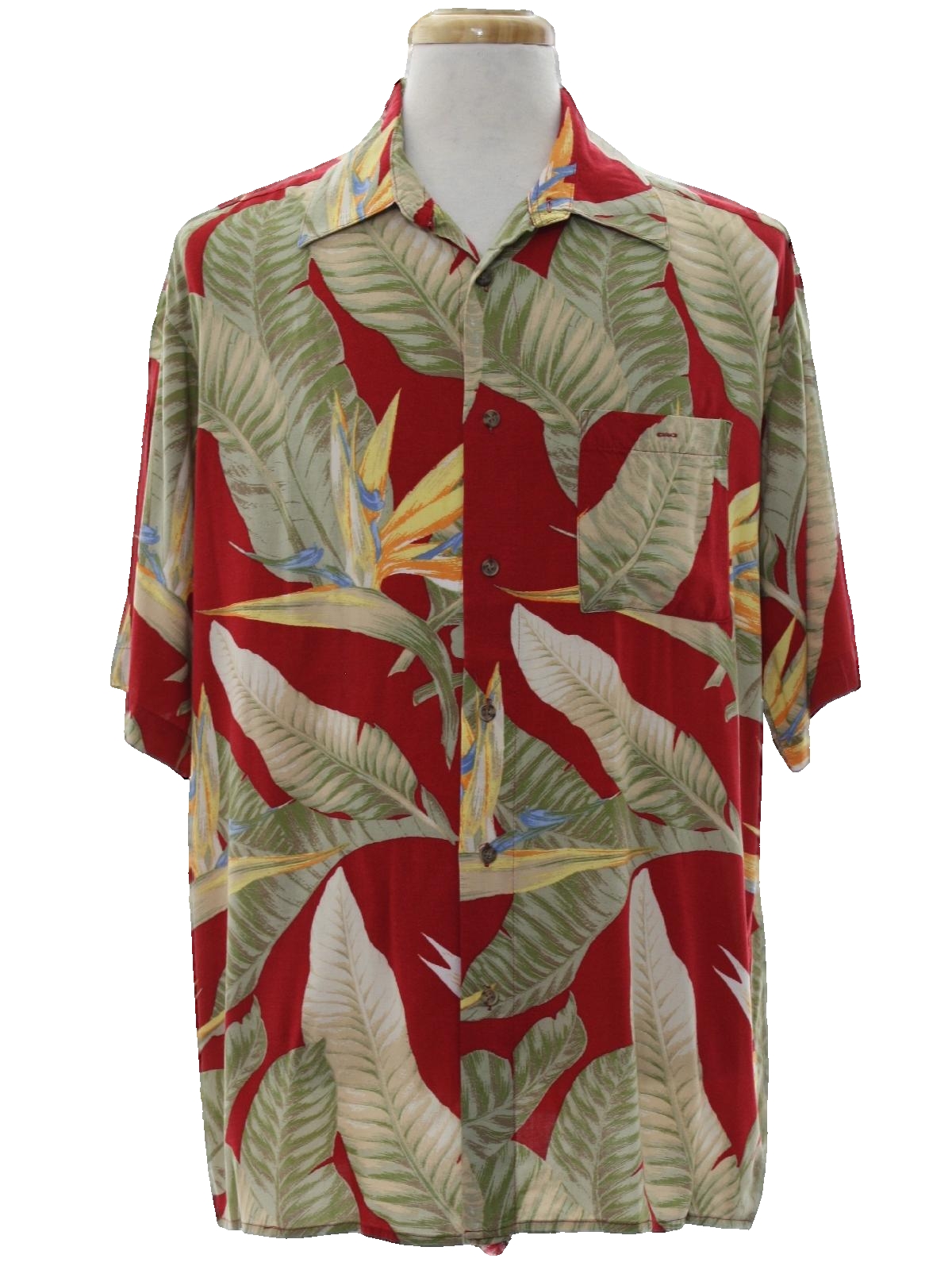 Vintage Puritan 1990s Hawaiian Shirt: 90s -Puritan- Mens red background ...