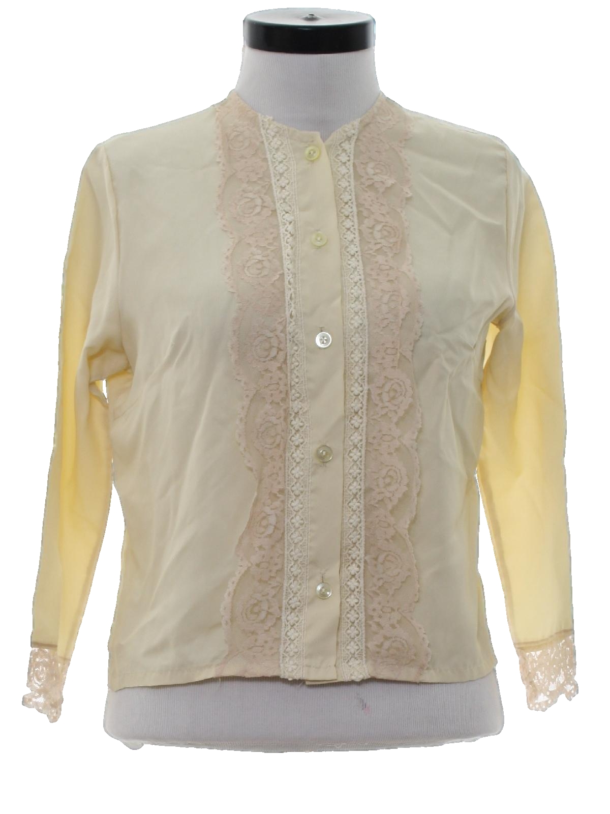 1950's Shirt (Nan Dorsey): 50s -Nan Dorsey- Womens off white background ...