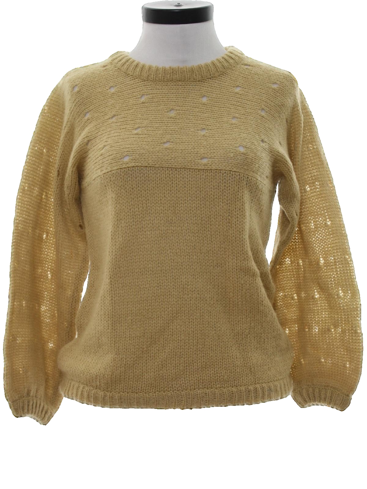 Vintage 1980's Sweater: 80s -Bobbie Brooks- Womens tan background ...