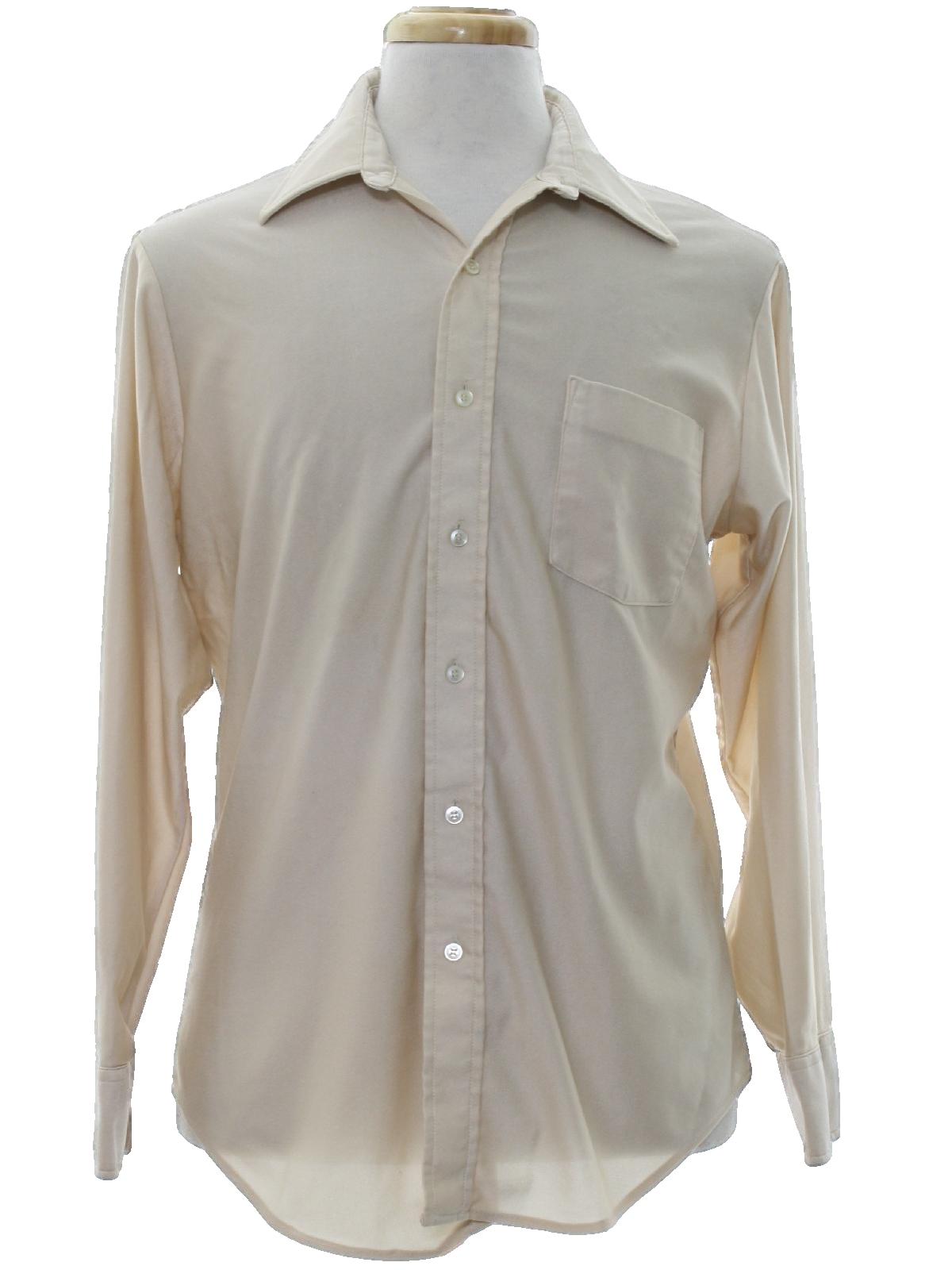 Qiana 70's Vintage Disco Shirt: 70s -Qiana- Mens warm beige slinky ...