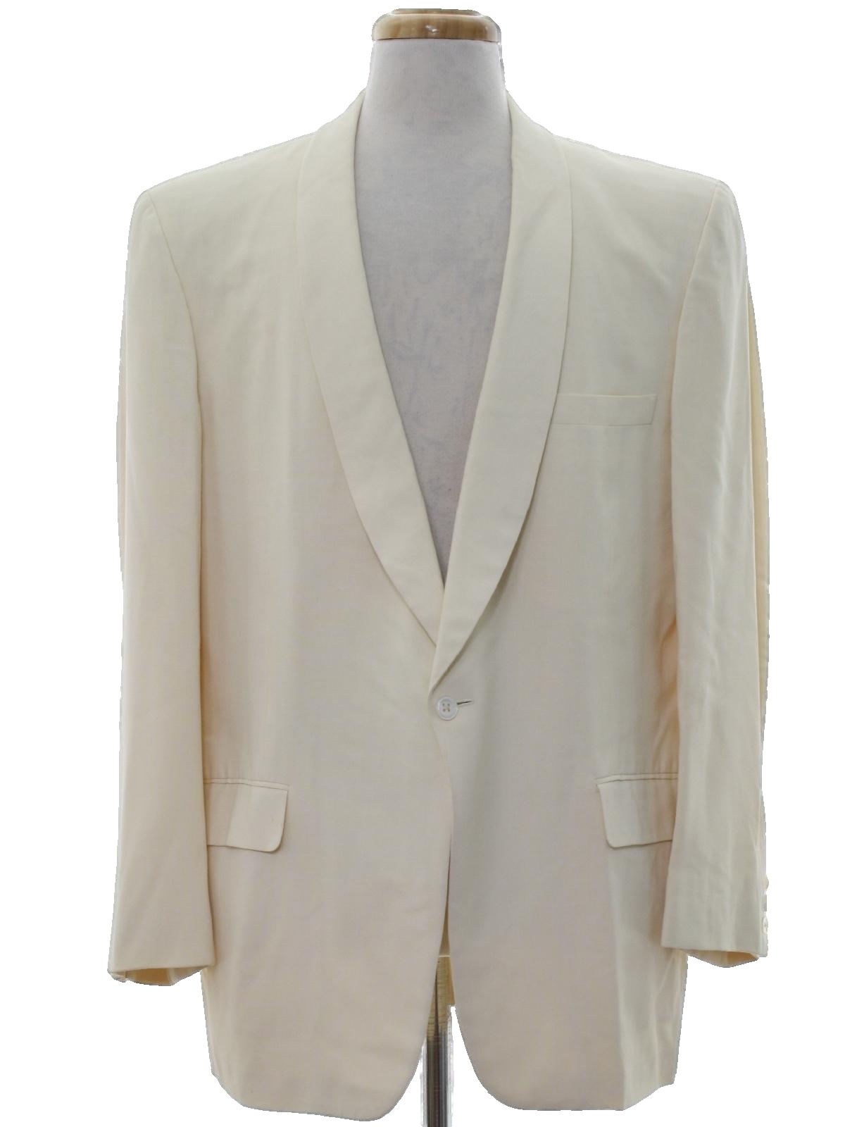 Fifties Vintage Jacket: 50s -Hart Schaffner Marx- Mens white rayon ...