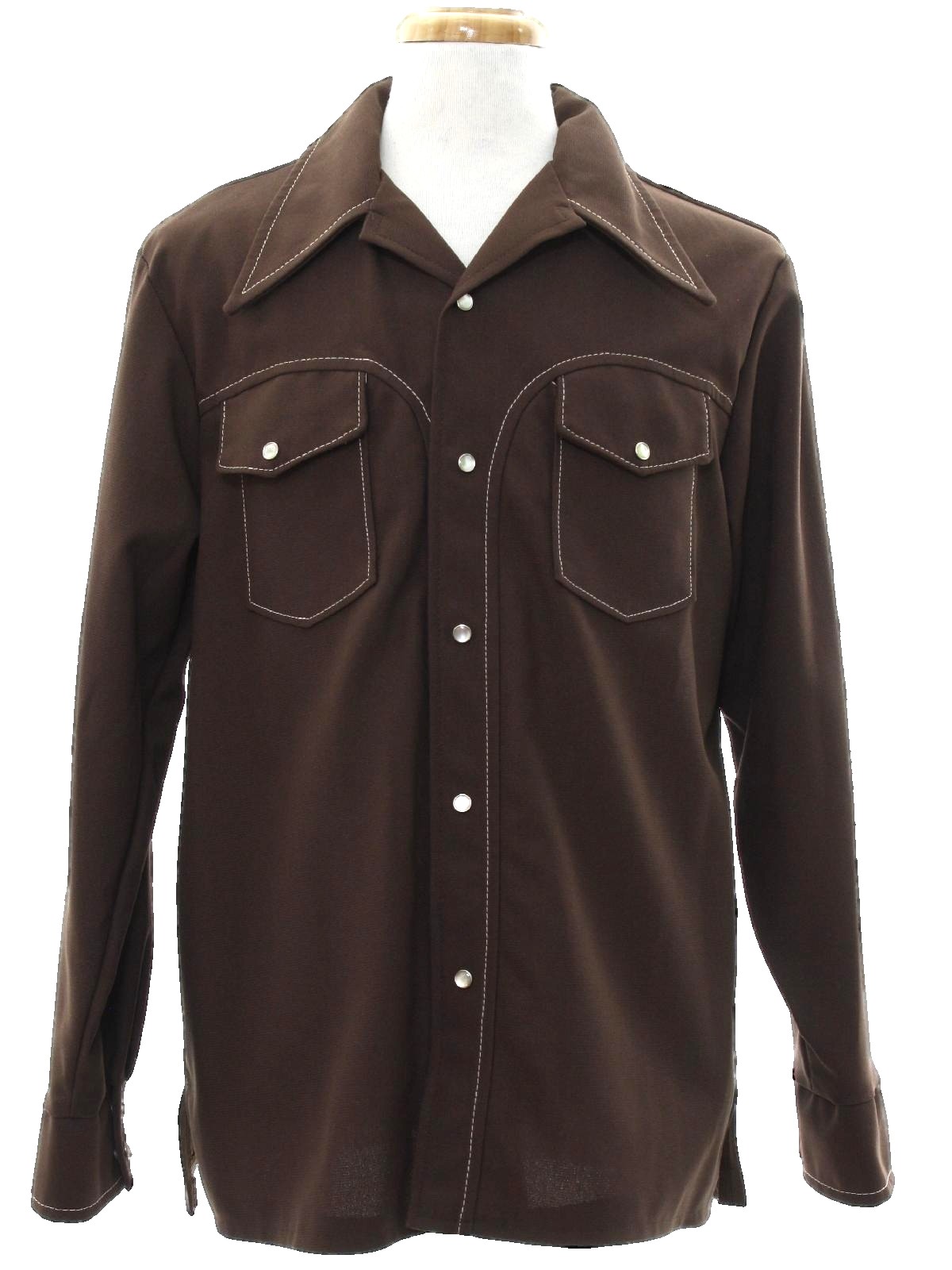 Vintage 70s Jacket: 70s -Time Out by Farah- Mens cocoa brown polyester ...