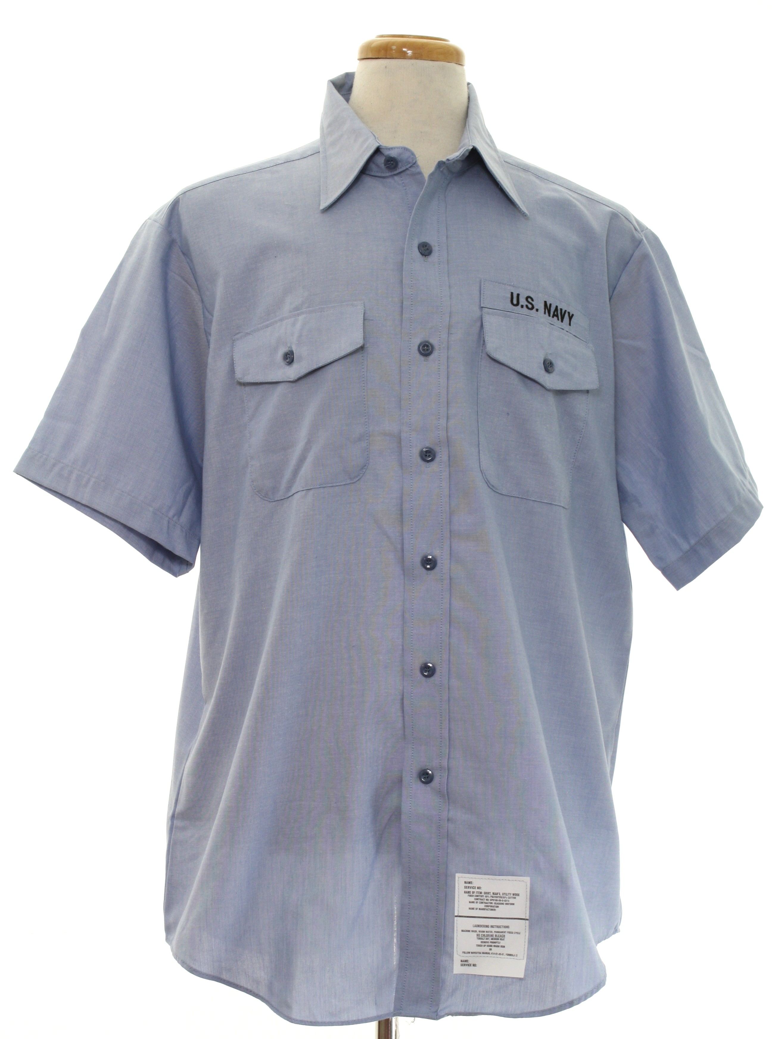 mens navy blue button up shirt
