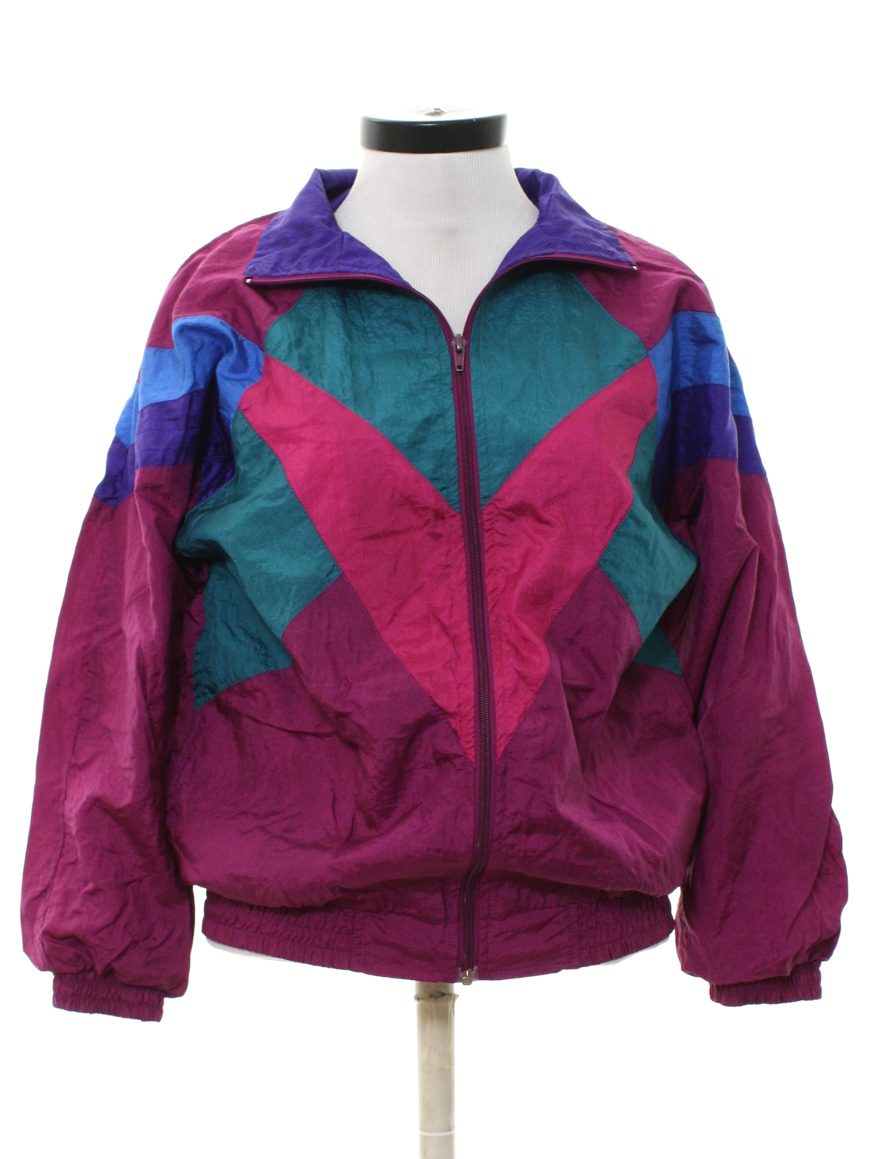 Pink, Purple & Blue 80's Windbreaker (M) – Retro and Groovy