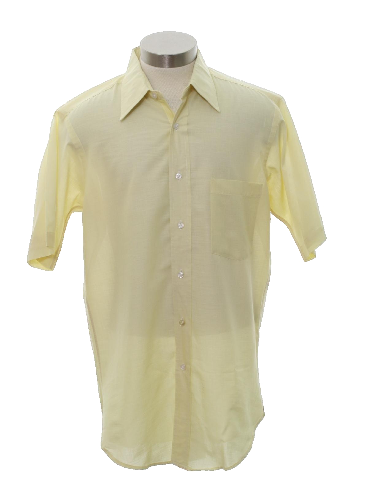 Vintage Hathaway Sixties Shirt: Late 60s -Hathaway- Mens pale yellow ...