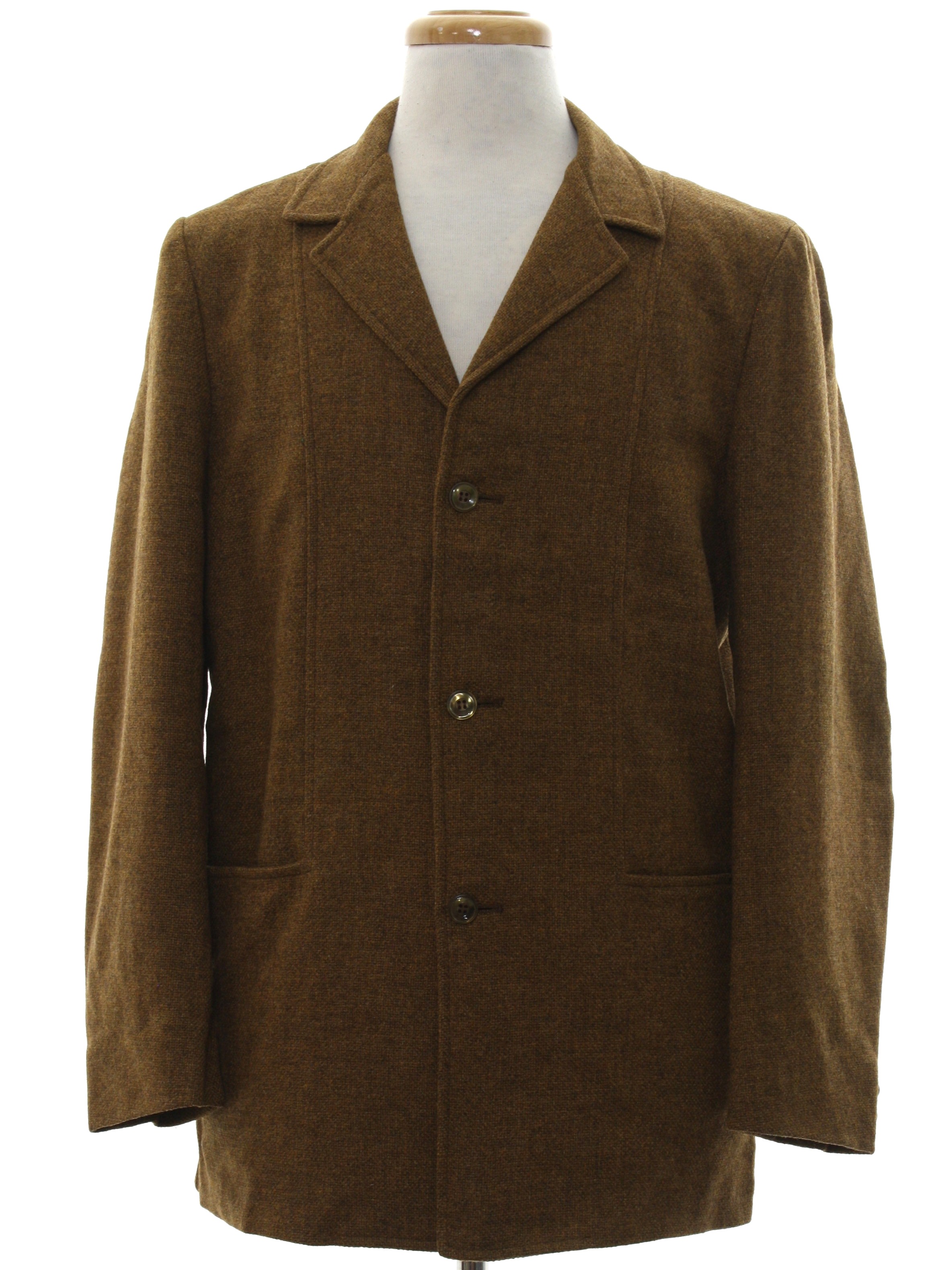 Vintage Pendleton 60 S Jacket 60s Pendleton Mens Heather Tan Background Wool Longsleeve 3