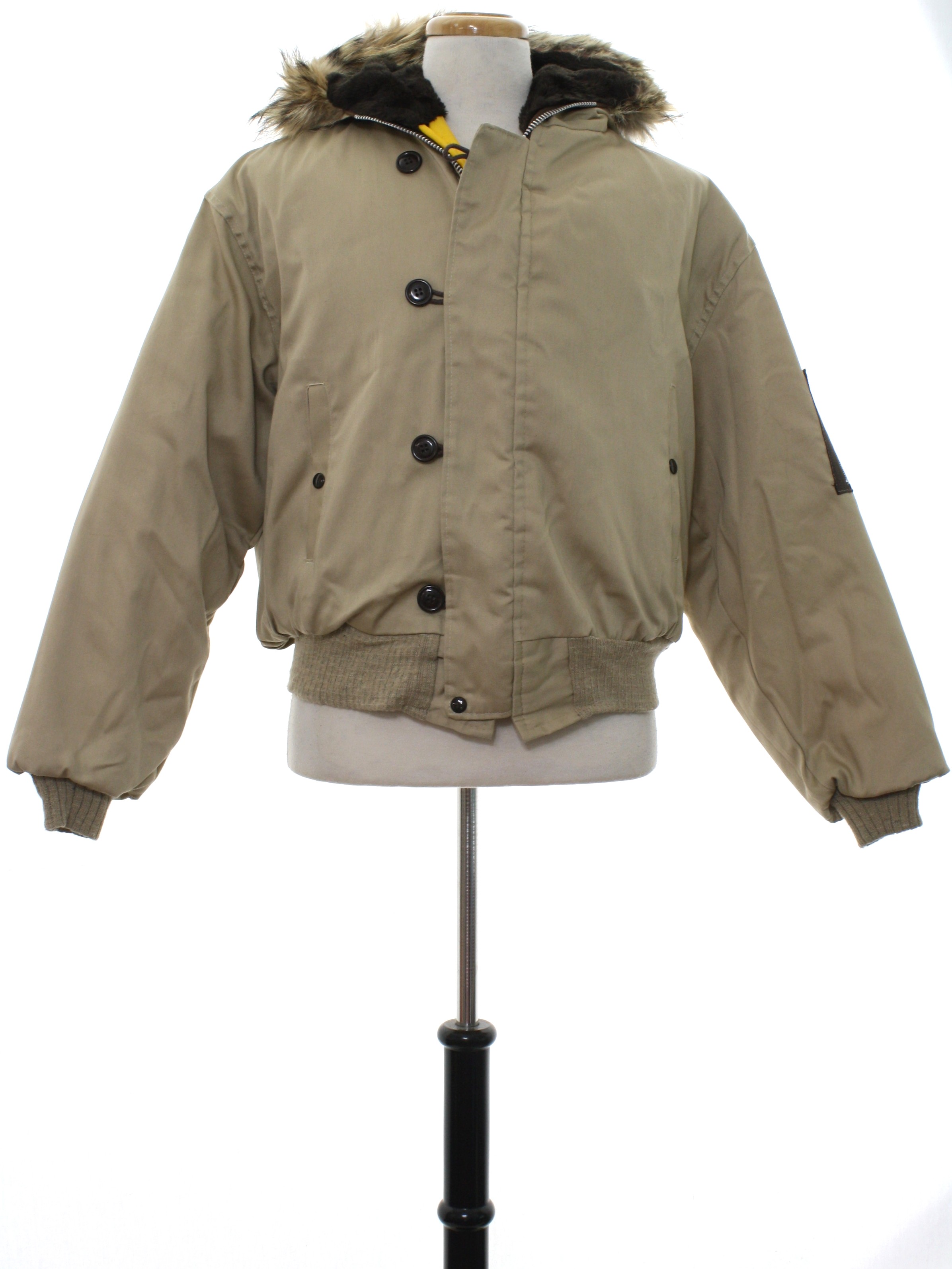 Eighties Missing Label Jacket: 80s -Missing Label- Mens tan background ...