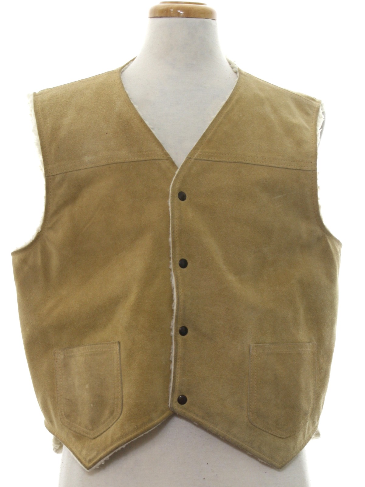 Vintage Sears Fieldmaster 1970s Vest: 70s -Sears Fieldmaster- Mens tan ...