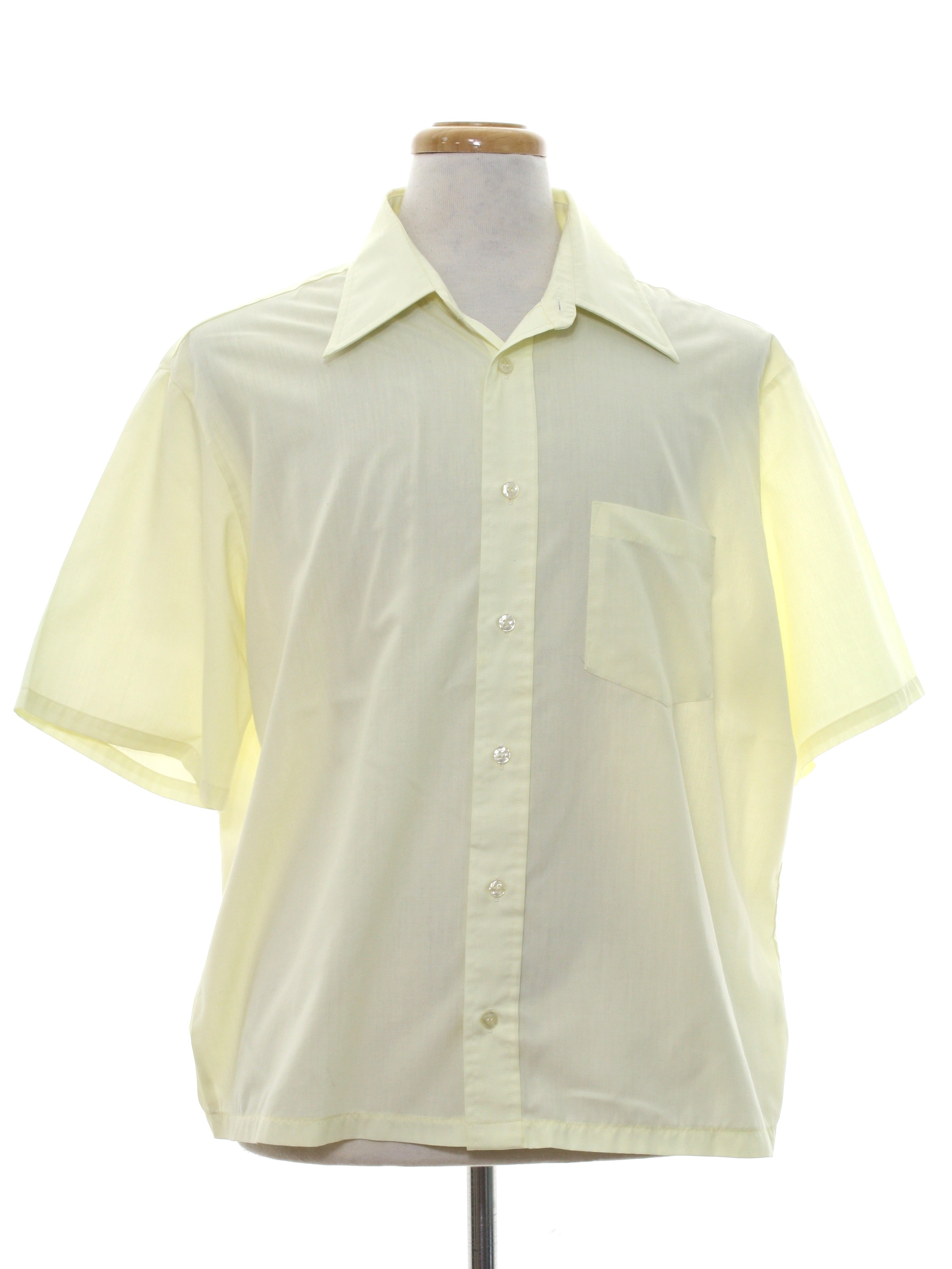 Retro 1970's Shirt (JC Penney) : 70s -JC Penney- Mens pale yellow ...