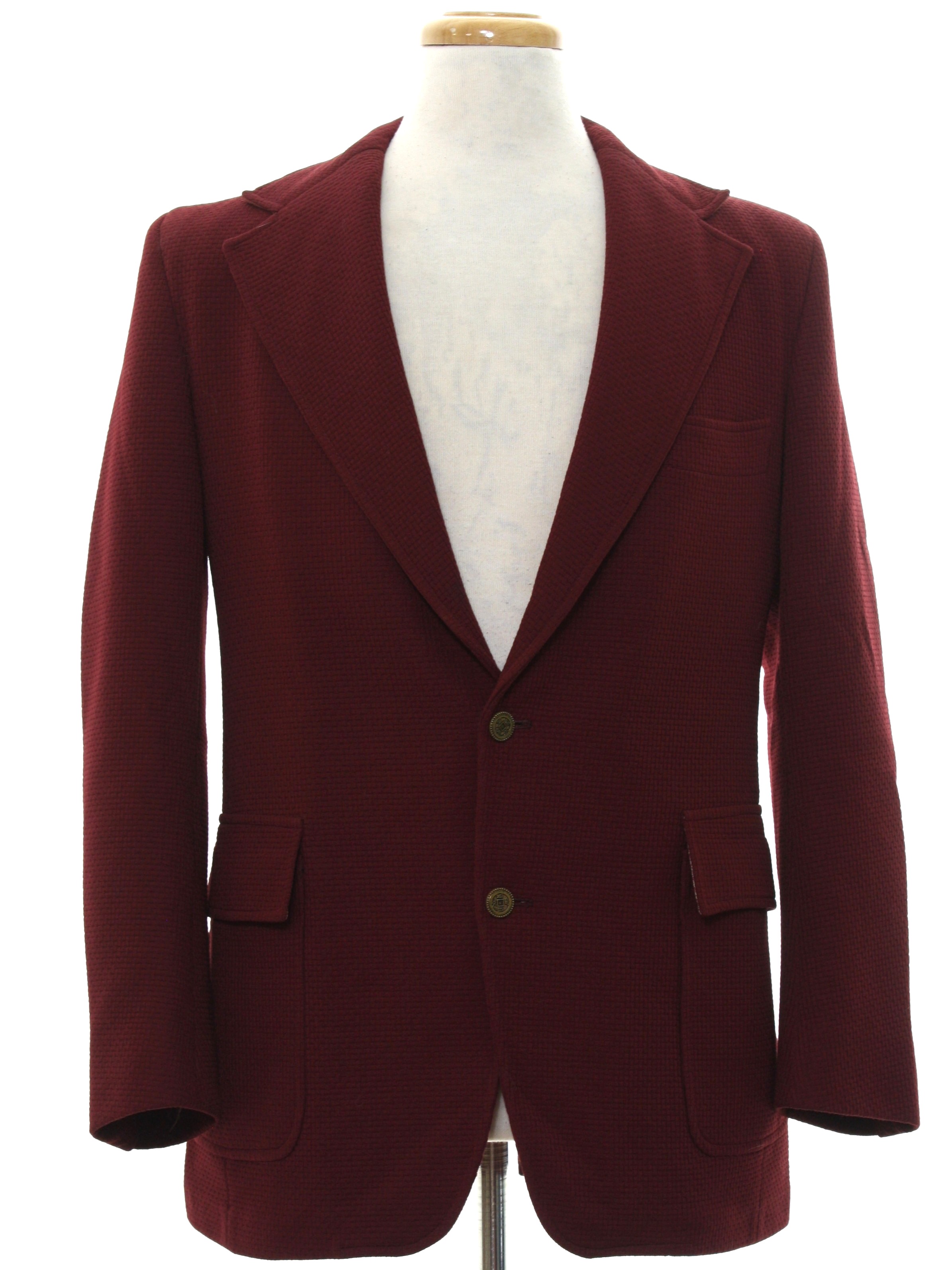 Retro Seventies Jacket: 70s -Continental Club- Mens burgundy with ...