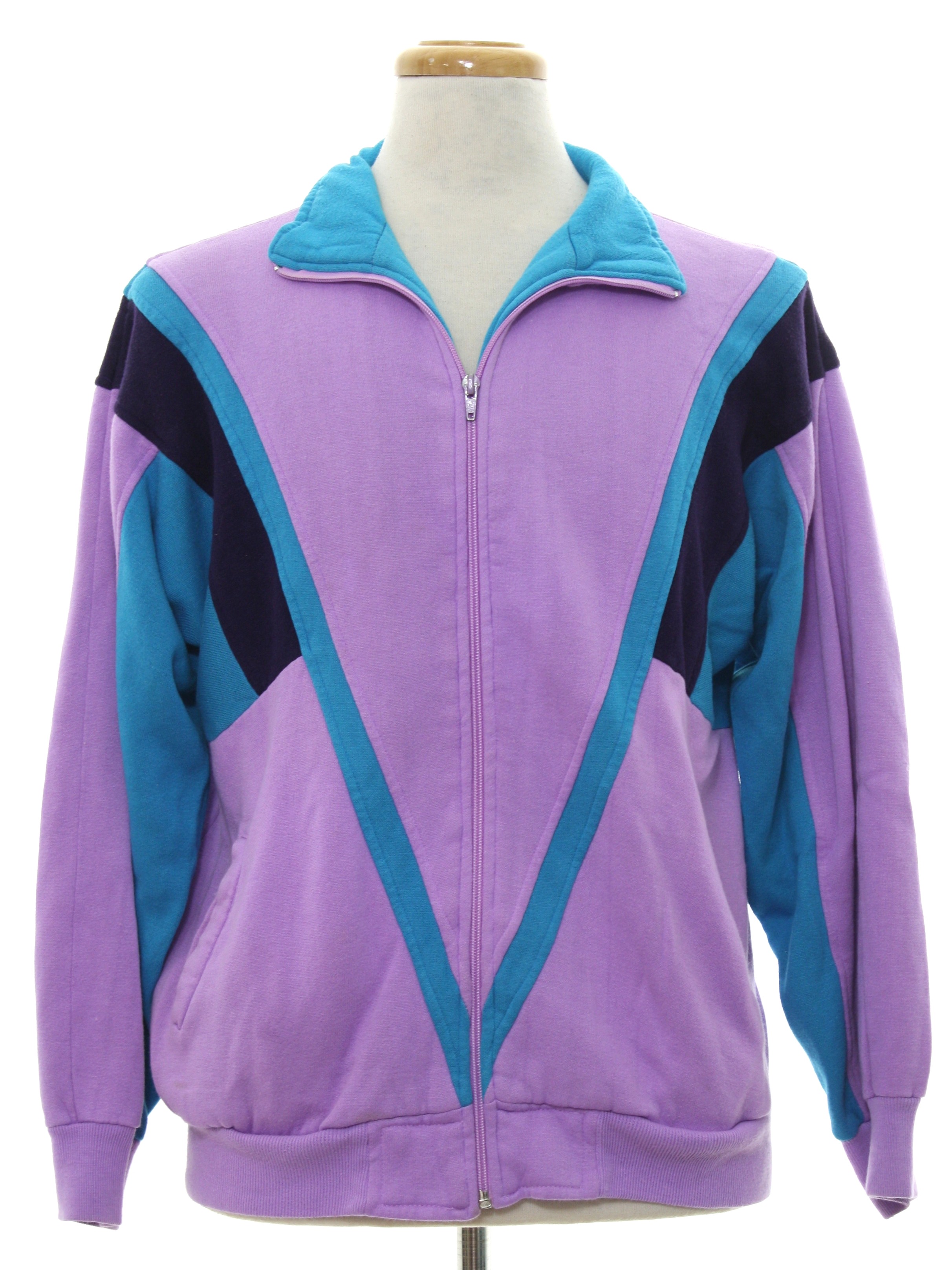 Jacket: (made in 90s) -TK Cummings- Mens lavender background acrylic ...