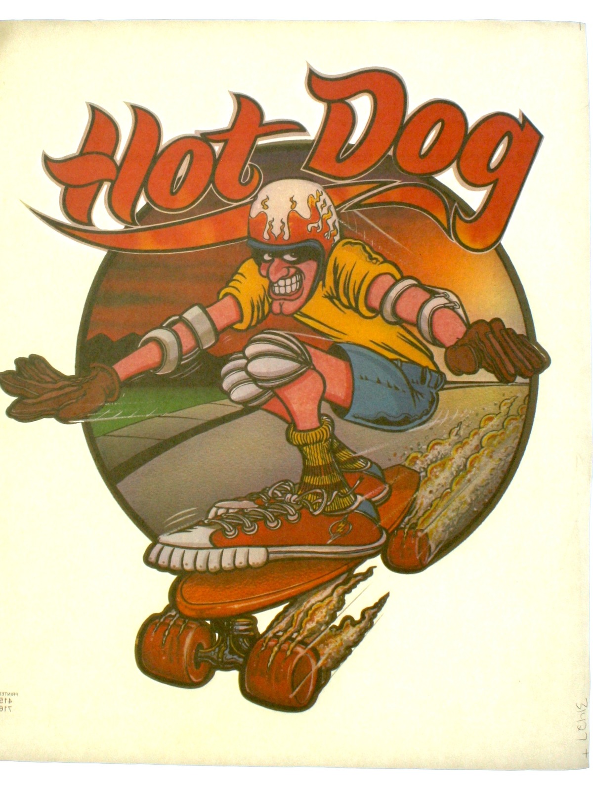 1970s Iron-on Transfer For T-shirts (t Shirt Iron Ons): 70s -hot Dog 