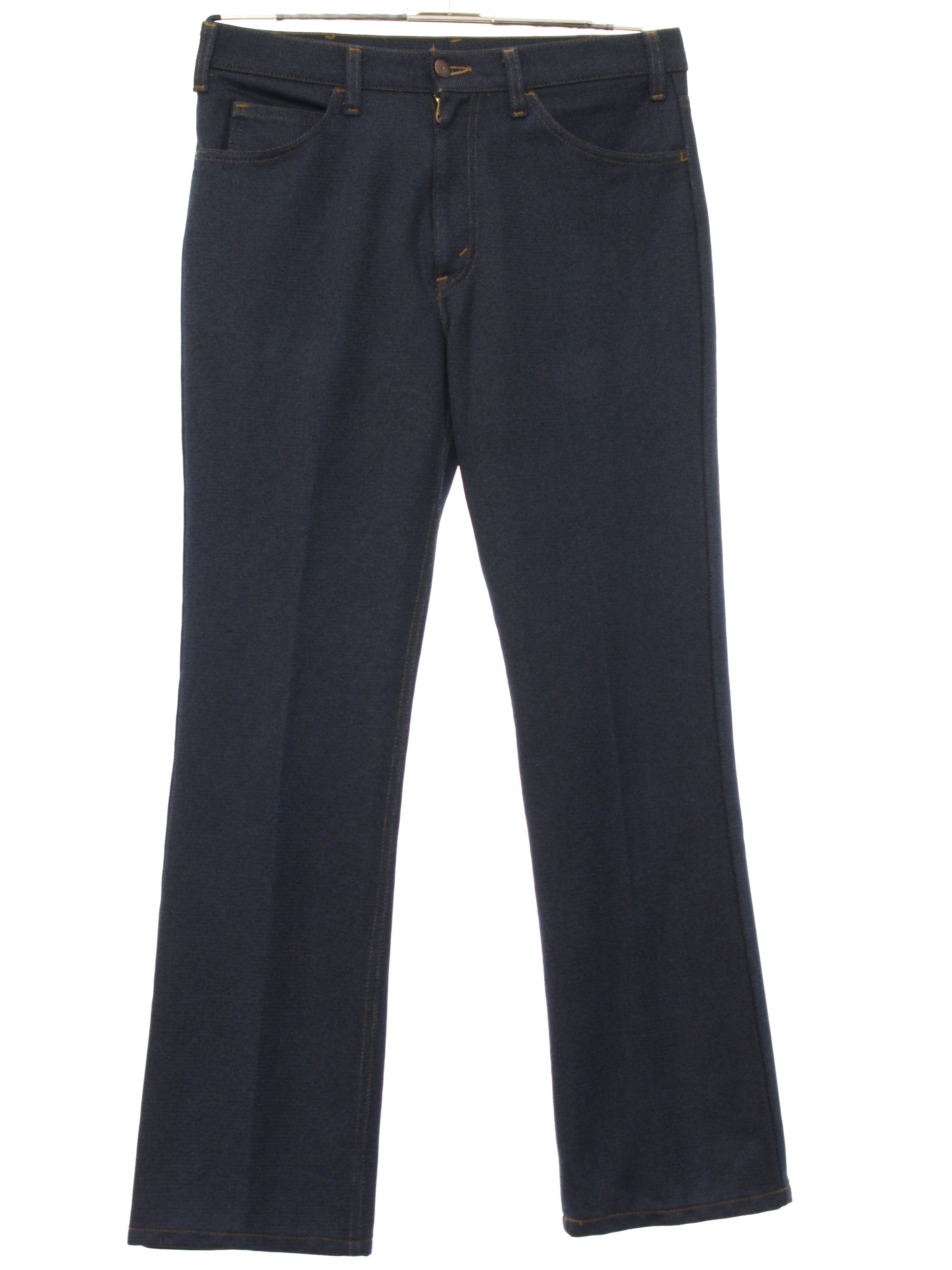 Vintage Levi 1970s Flared Pants / Flares: 70s -Levi- Mens dark blue ...