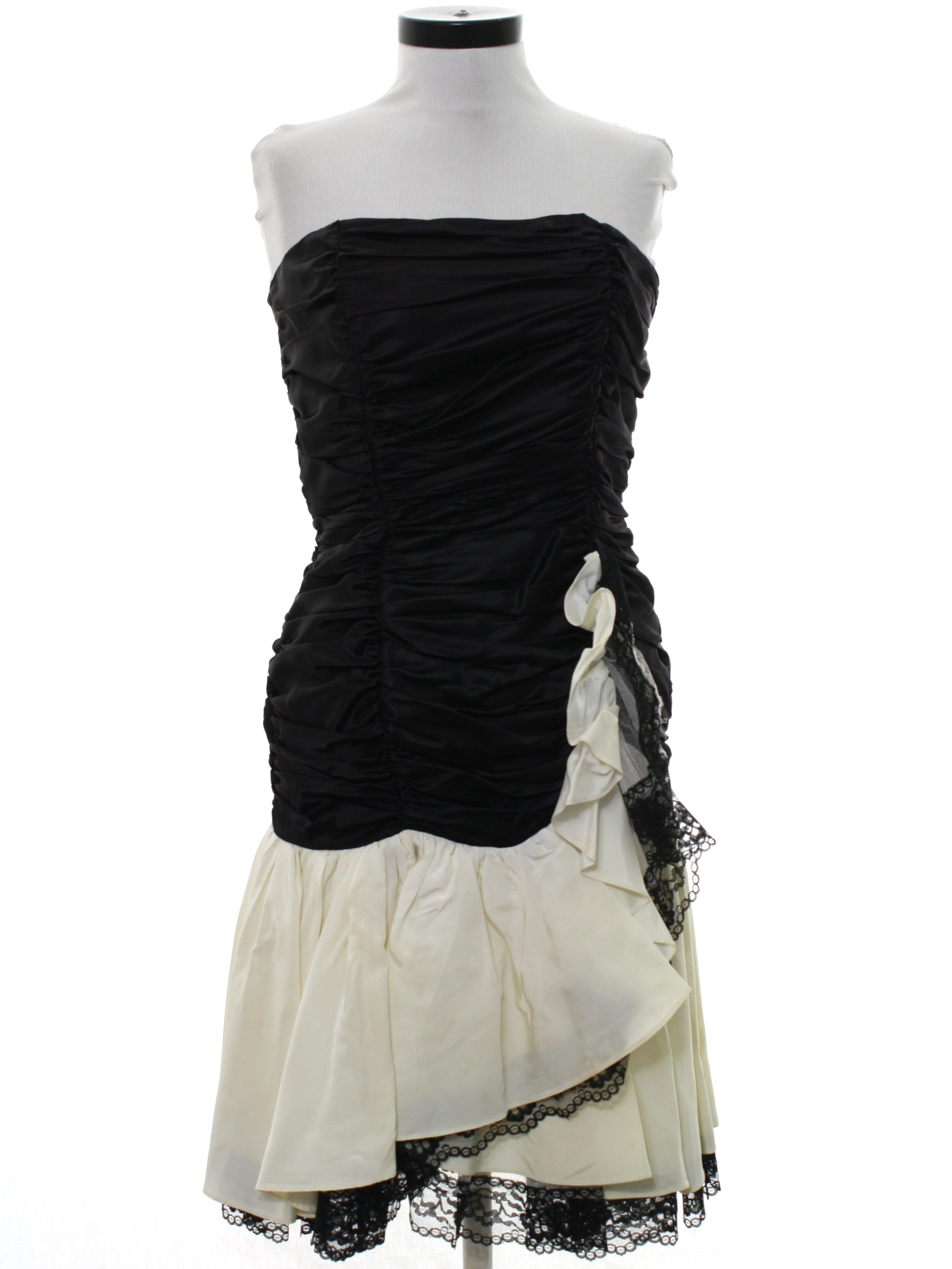 Vintage Roberta 80's Cocktail Dress: 80s -Roberta- Womens black and ...