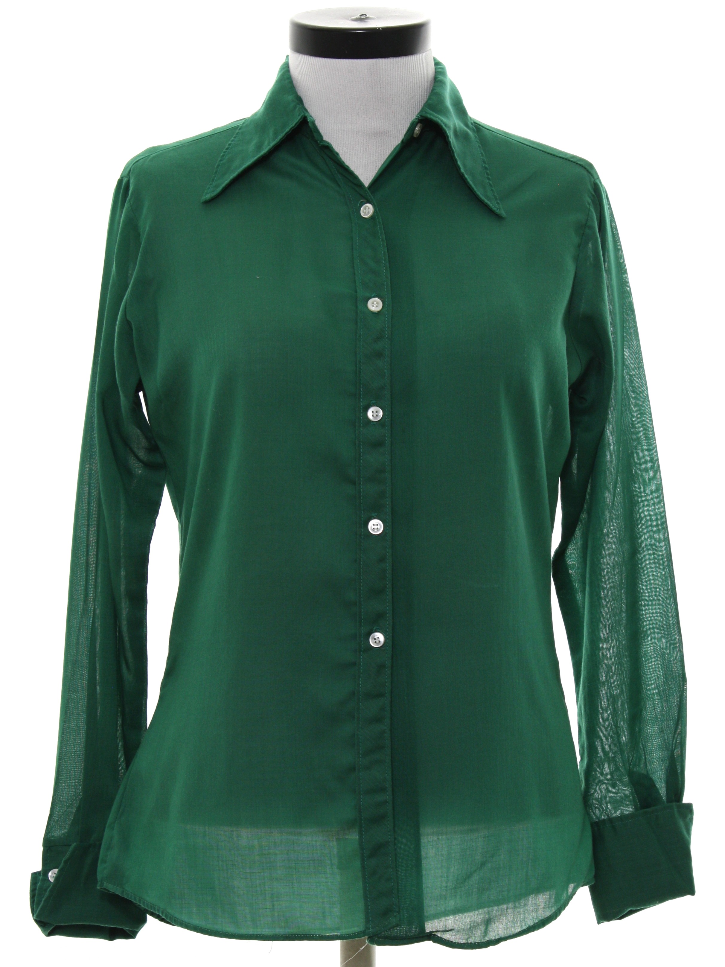 Retro 70s Shirt (Permanent Press) : 70s -Permanent Press- Womens pine ...