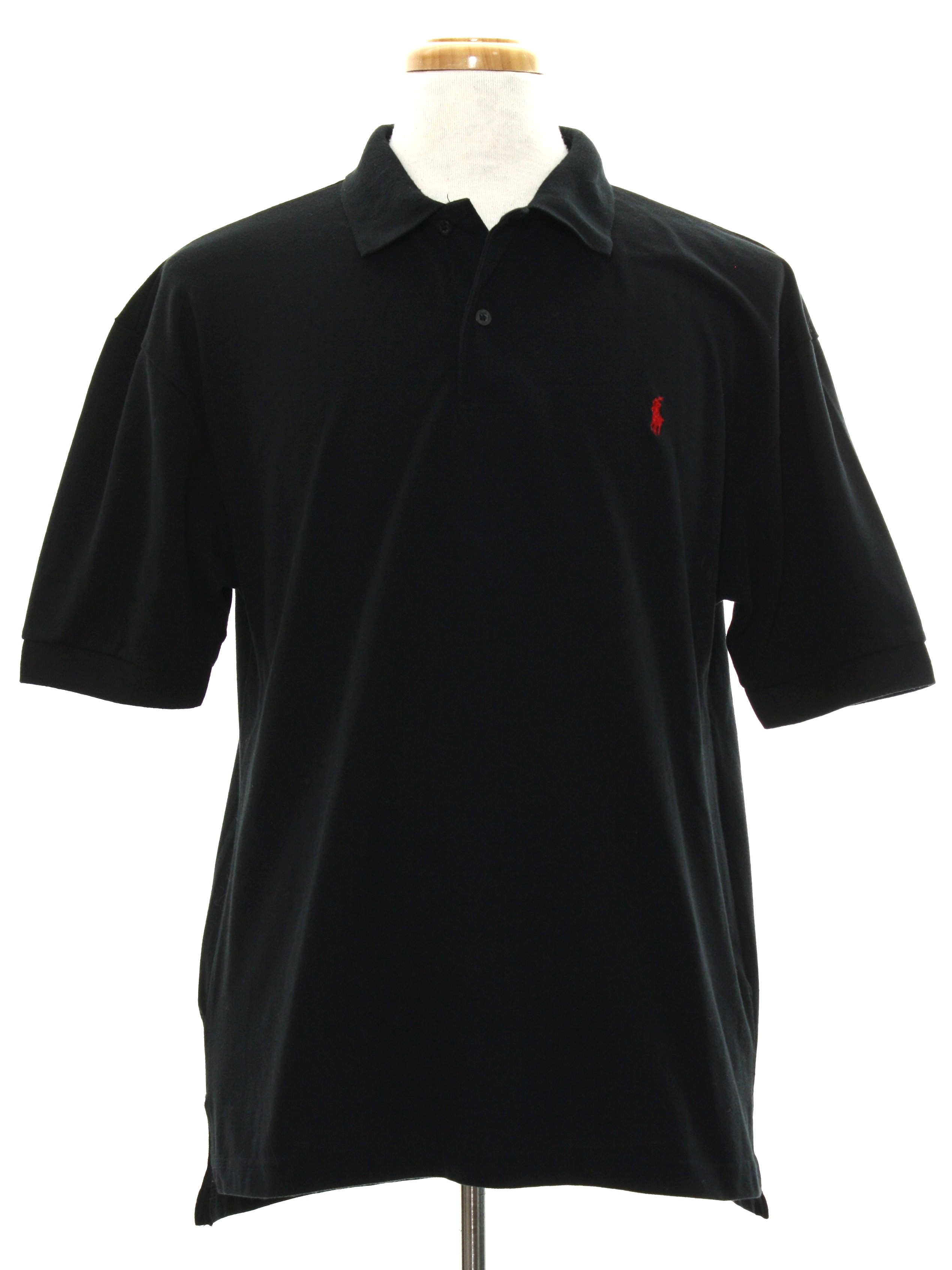 80s Shirt: 80s -Polo by Ralph Lauren, designer, Made in USA- Mens black ...