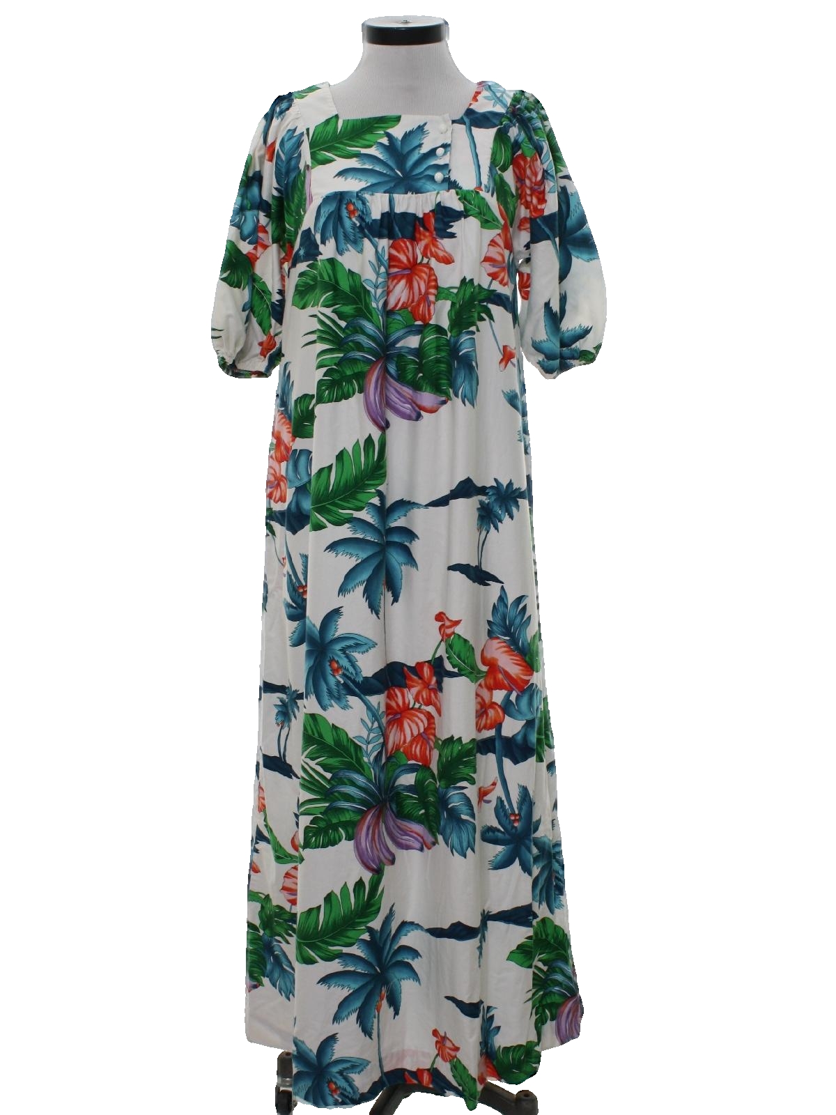 1980's Vintage Hilo Hattie Hawaiian Dress: 80s -Hilo Hattie- Womens ...