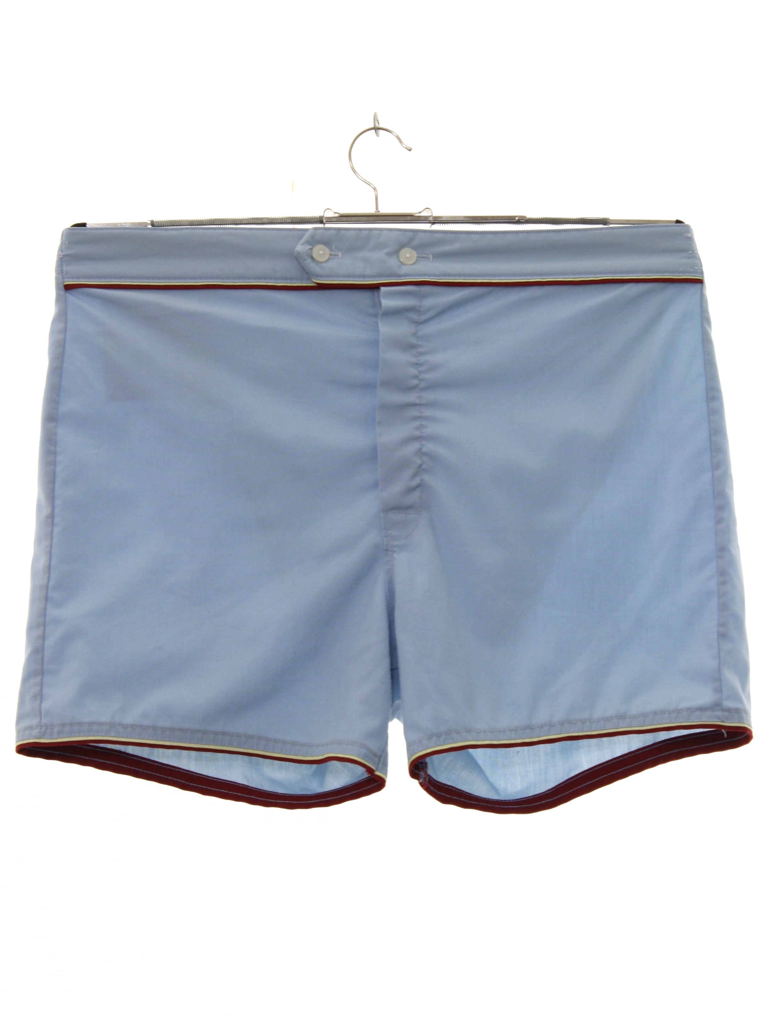 60's Vintage Swimsuit/Swimwear: 60s -Made in USA- Mens light blue ...