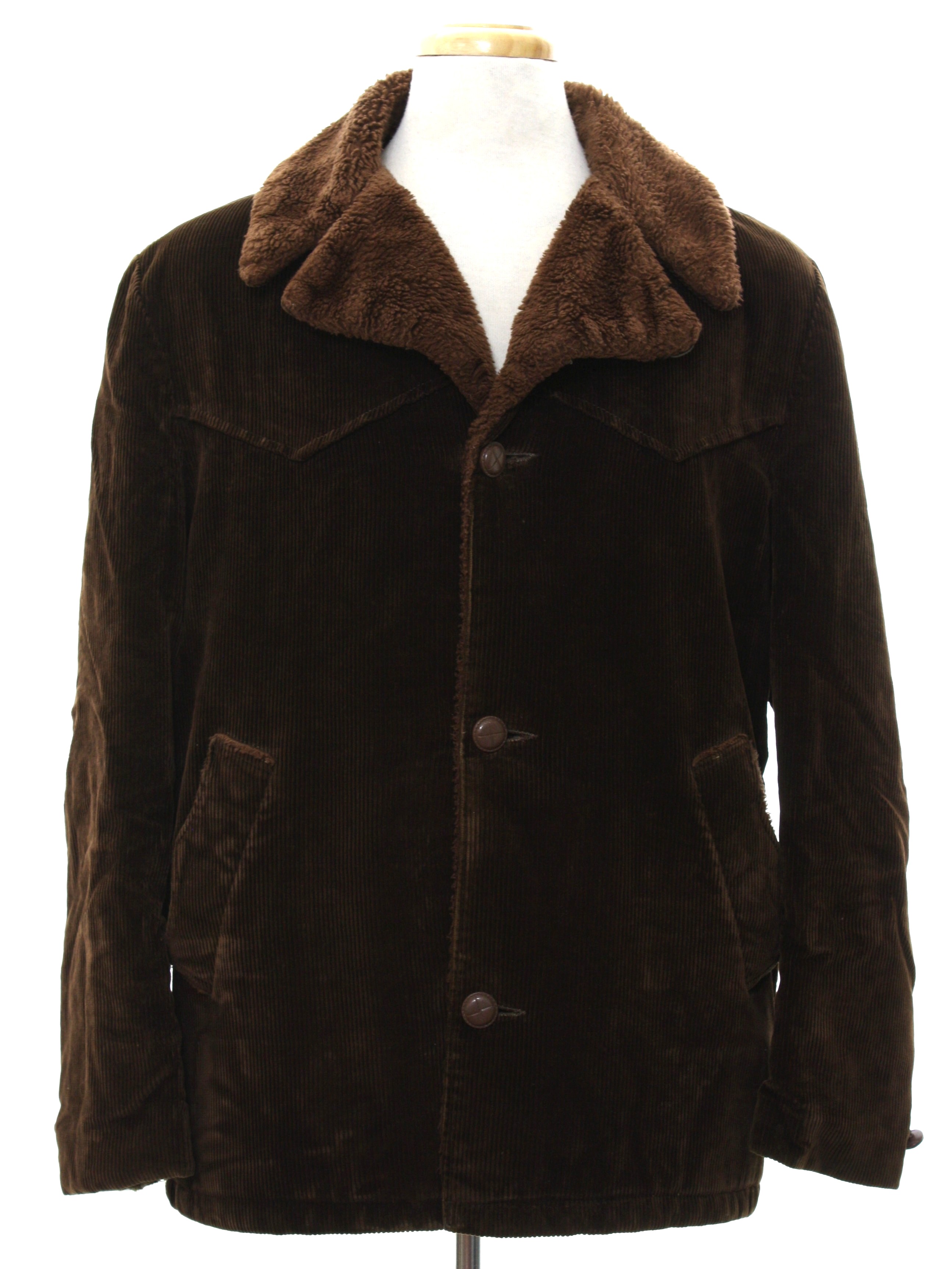 1970's Vintage Silton Jacket: 70s -Silton- Mens dark brown background ...