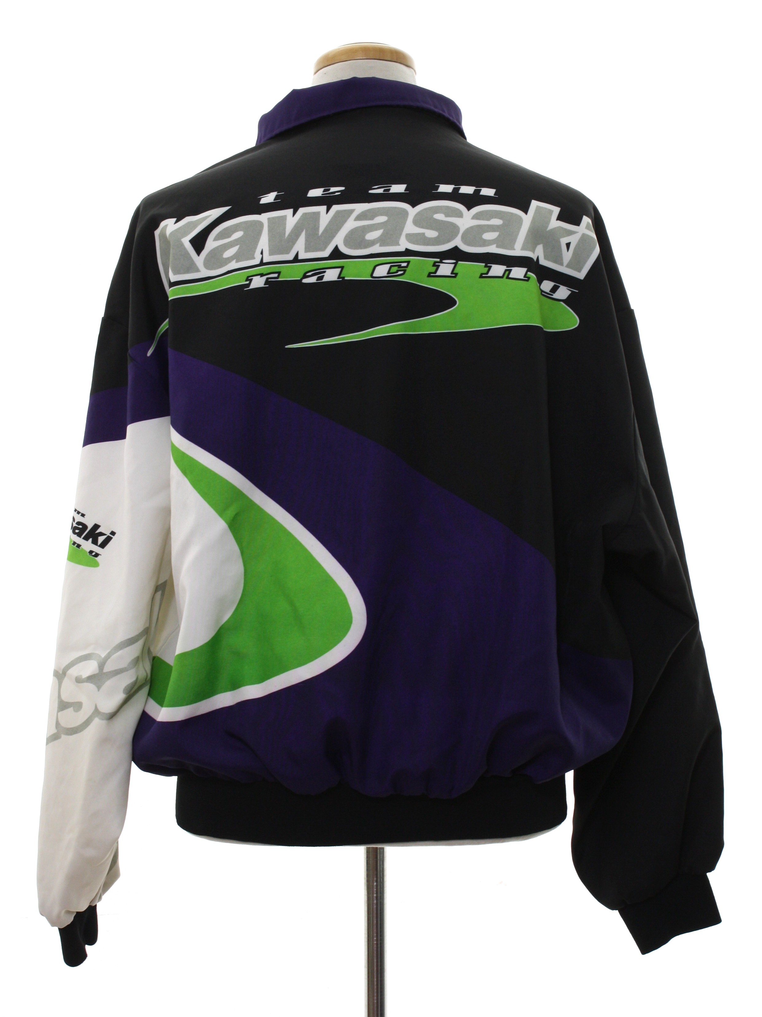 1990s Swingster Jacket: 90s -Swingster- Mens white, dark purple 