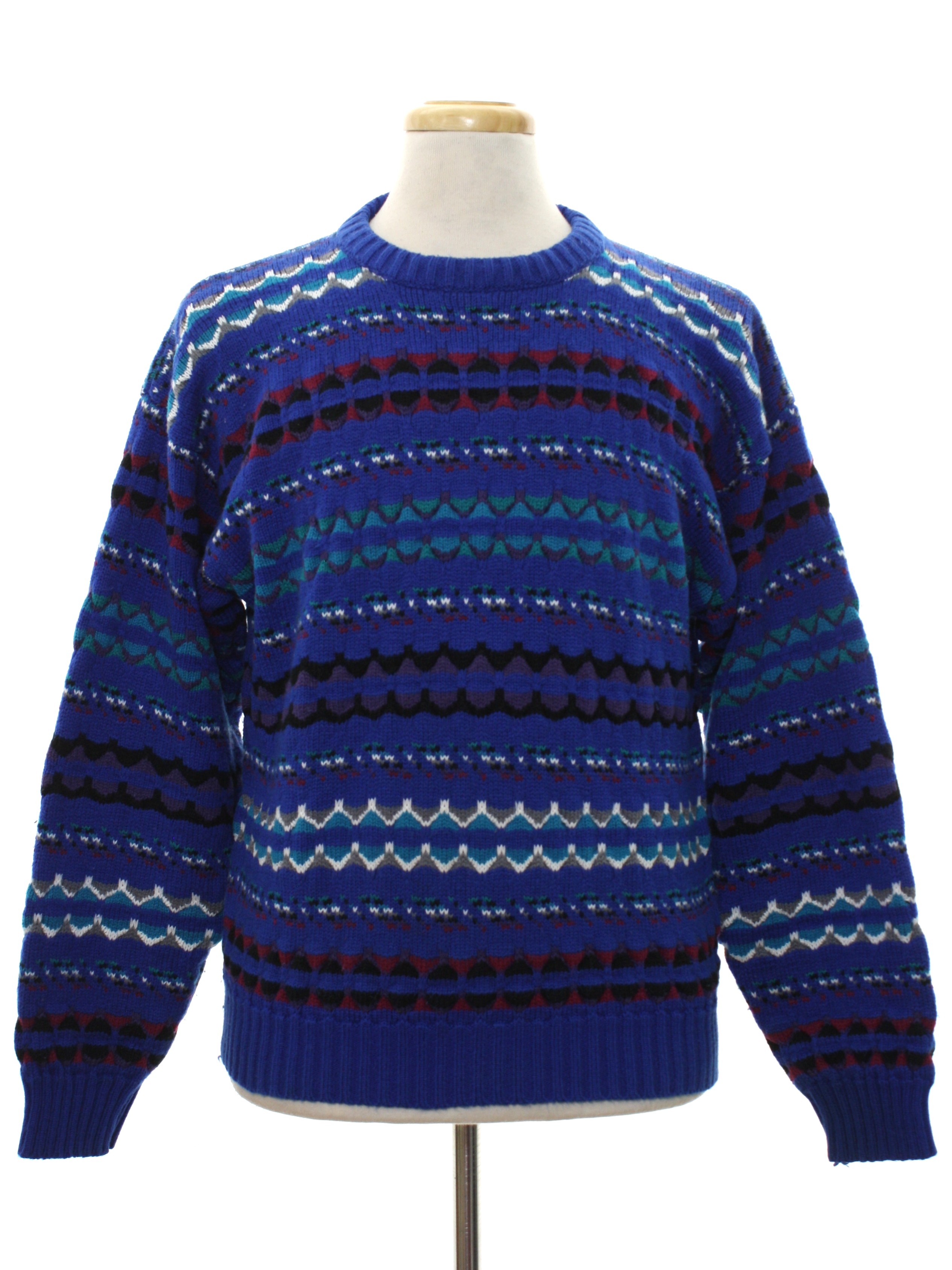 80s Sweater (Expressions): 80s -Expressions- Mens royal blue background ...