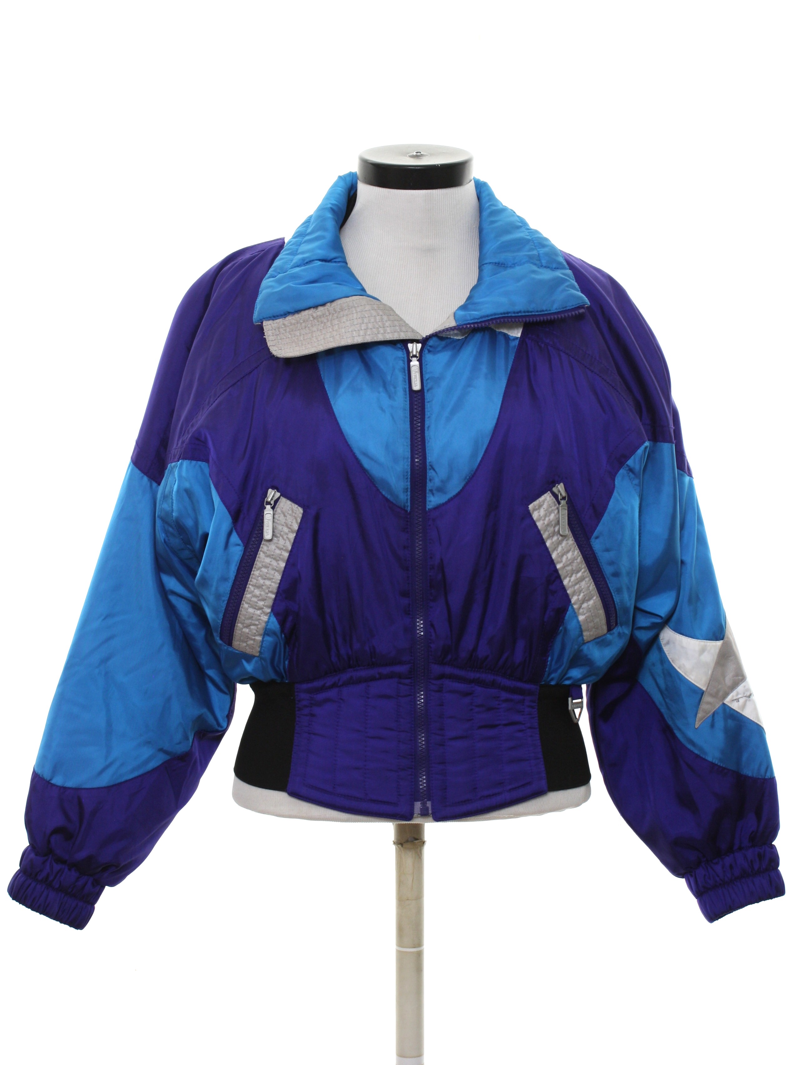 Eighties Vintage Jacket: 80s -Tyrolia by Head- Womens shiny dark purple ...