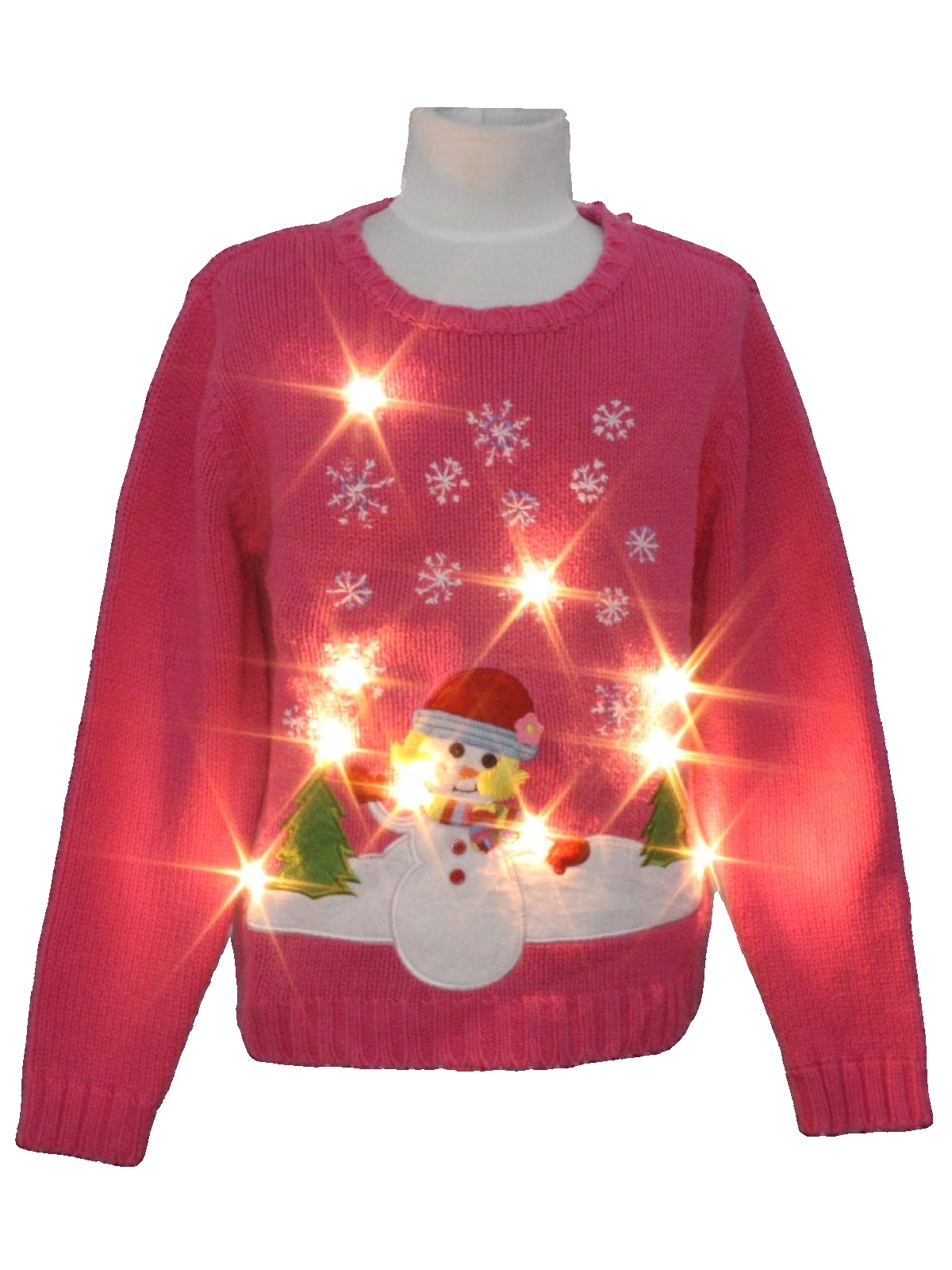 Womens Girls White Lightup Ugly Christmas Sweater Childrens Place Girls pink background cotton ramie blend pullover longsleeve Ugly Christmas White Flashing Lightup 10 super bright removeable WHITE ...