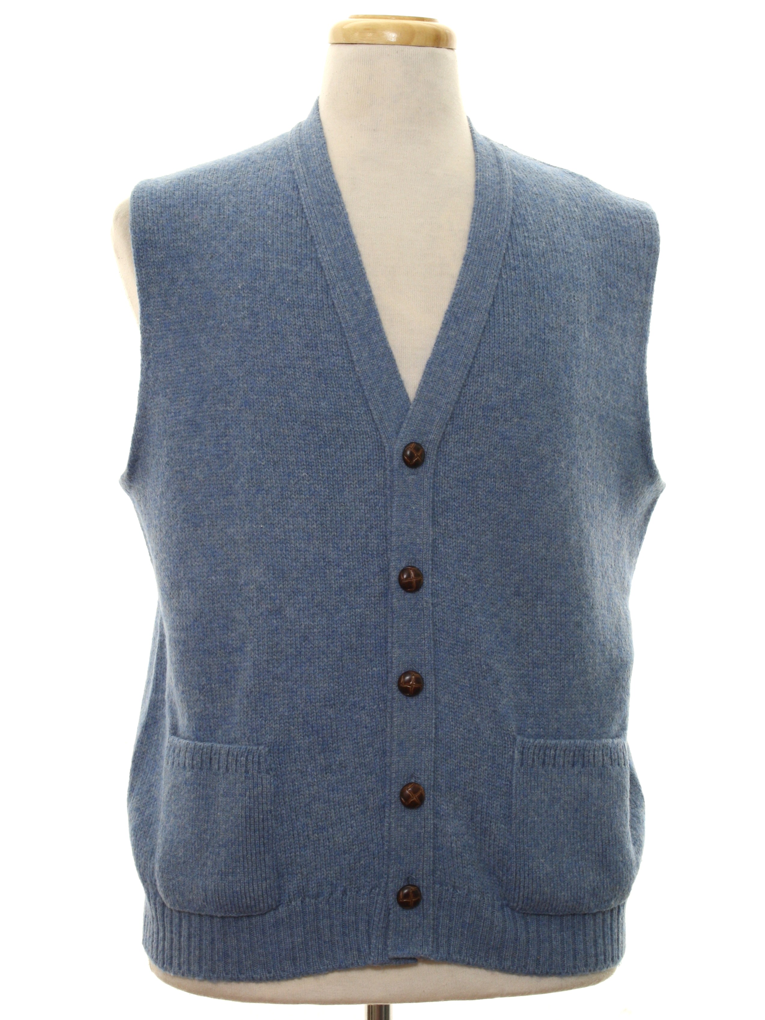Retro 80s Sweater (Jantzen) : 80s -Jantzen- Mens heathered light blue ...