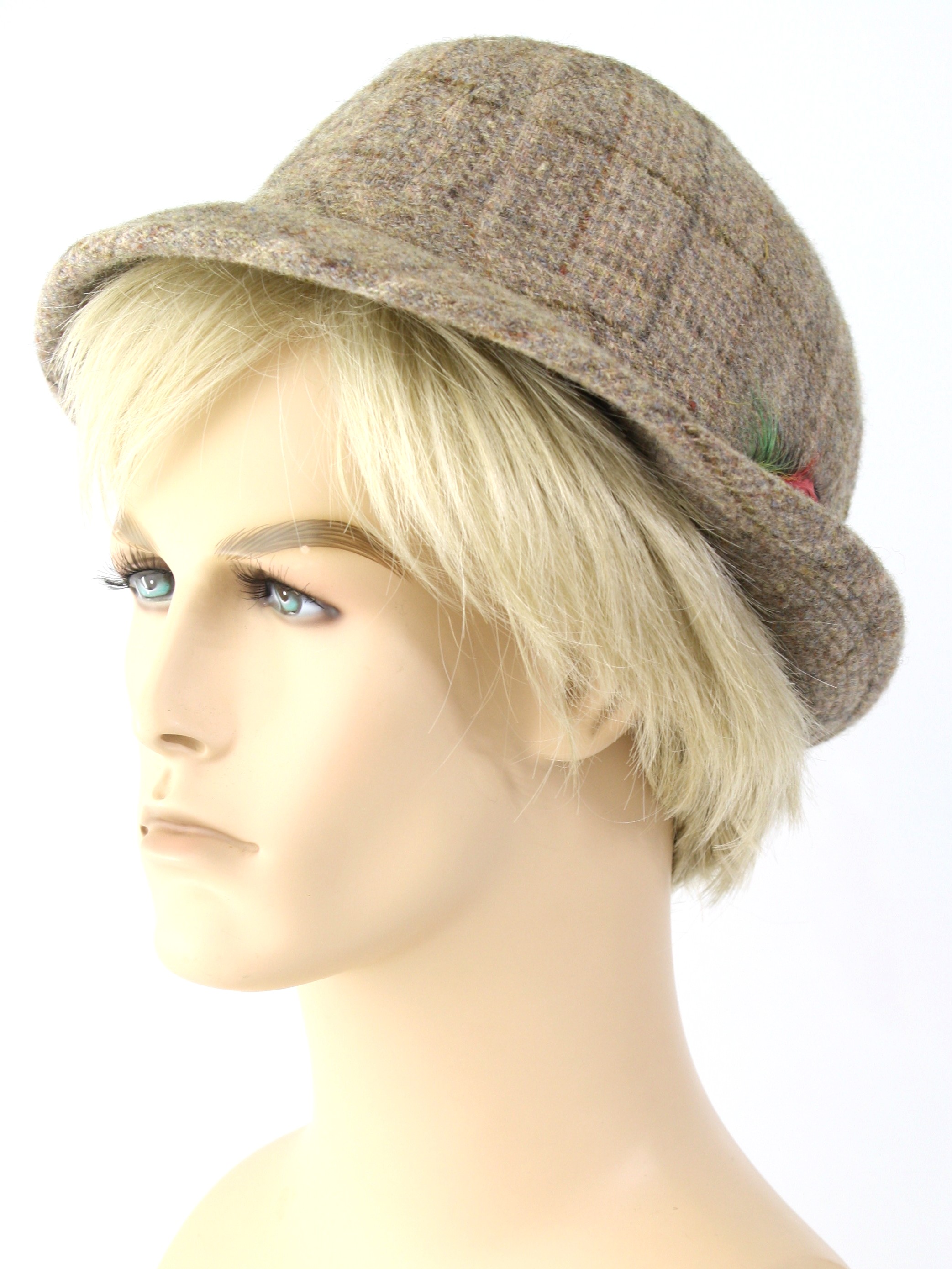 1960's Retro Hat: 60s -Size Label Only- Mens tan, brown and light grey ...