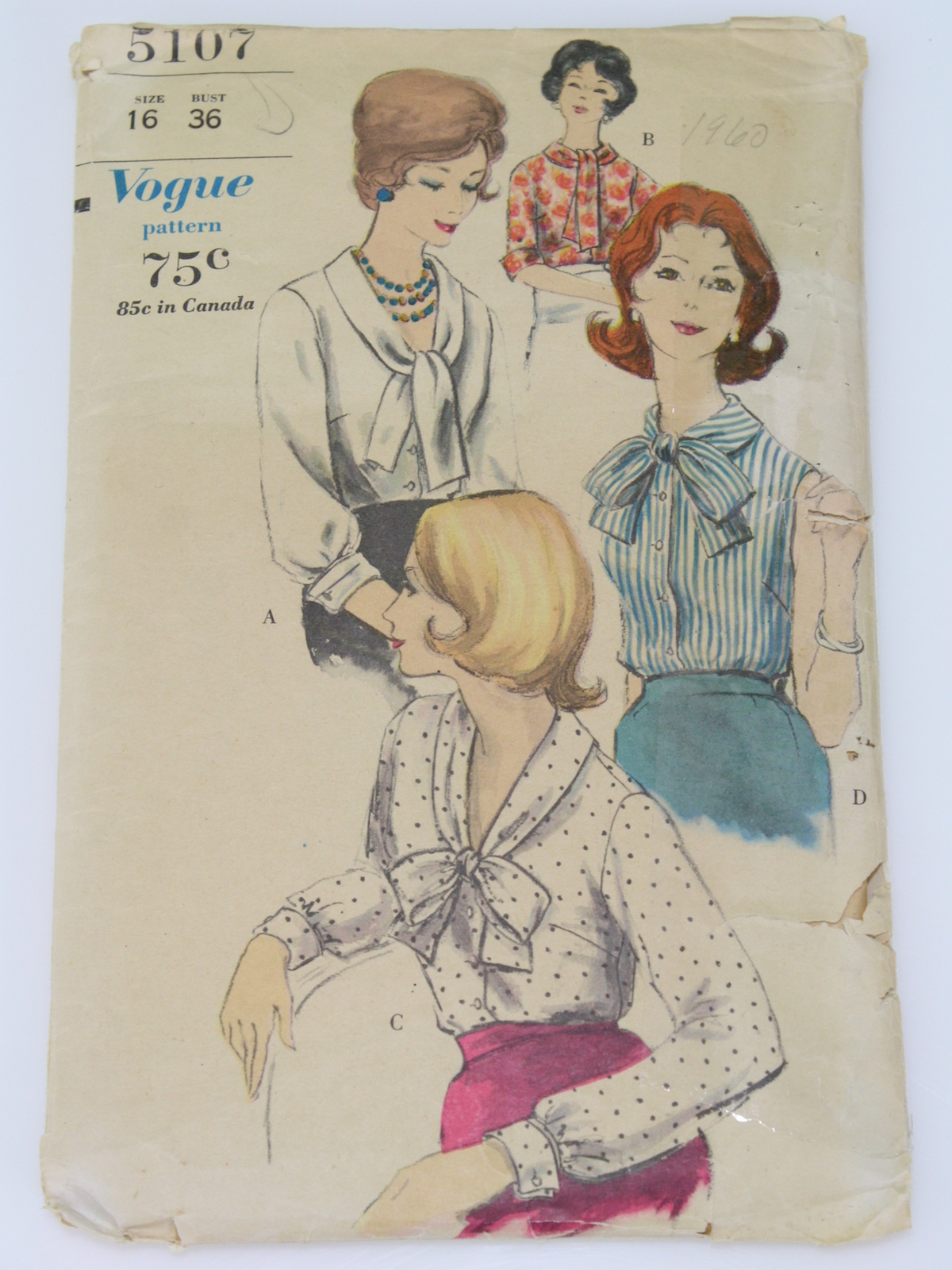 Vintage 1960's Sewing Pattern: 60s -Vogue Pattern No 5107- Womens ...