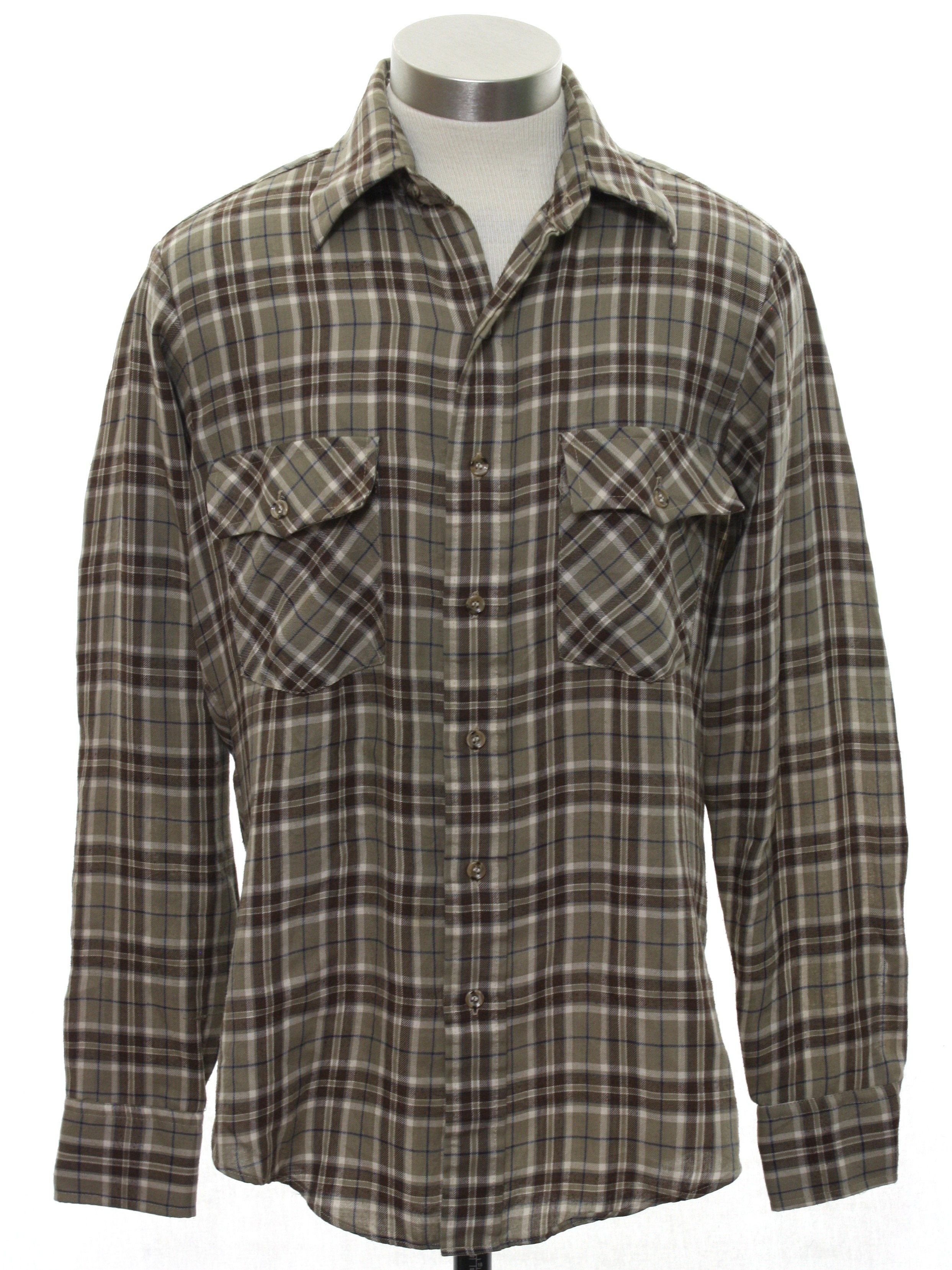 Retro 1970's Shirt (Campus) : 70s -Campus- Mens taupe background ...