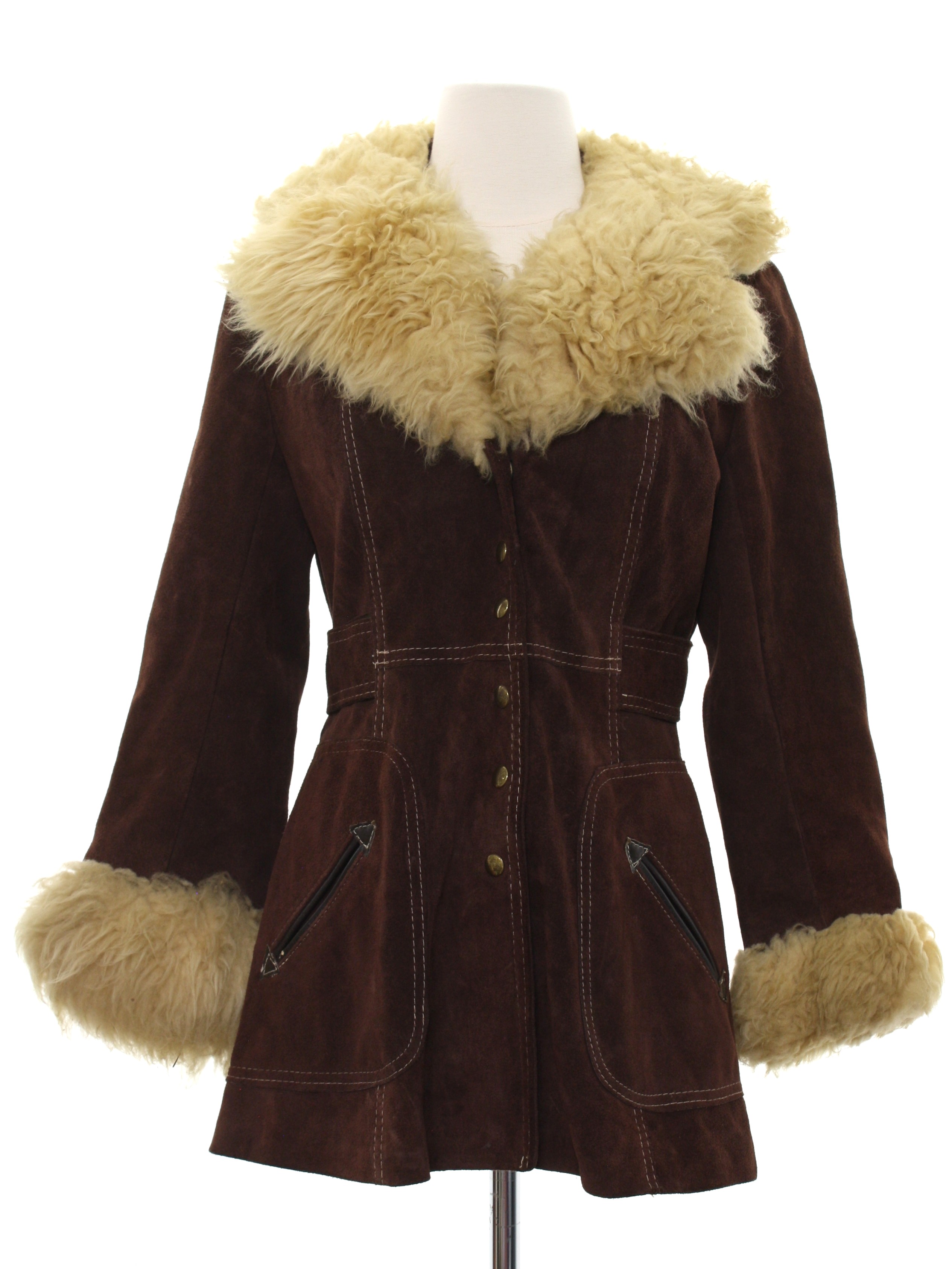 1970s Vintage Leather Jacket: 70s -Montgomery Ward- Womens dark brown ...