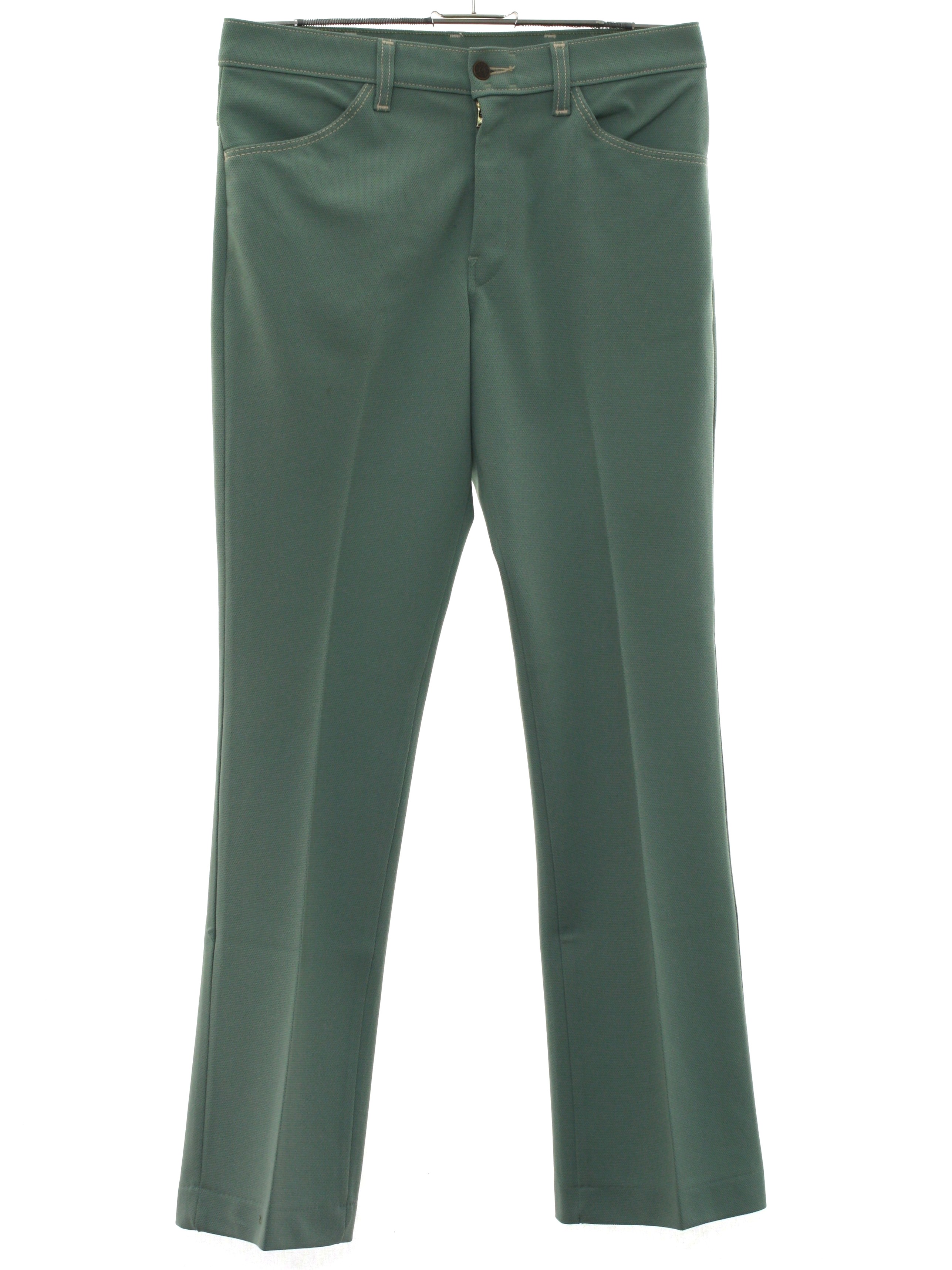 70s Flared Pants / Flares (Farah): 70s -Farah- Mens mint green solid ...