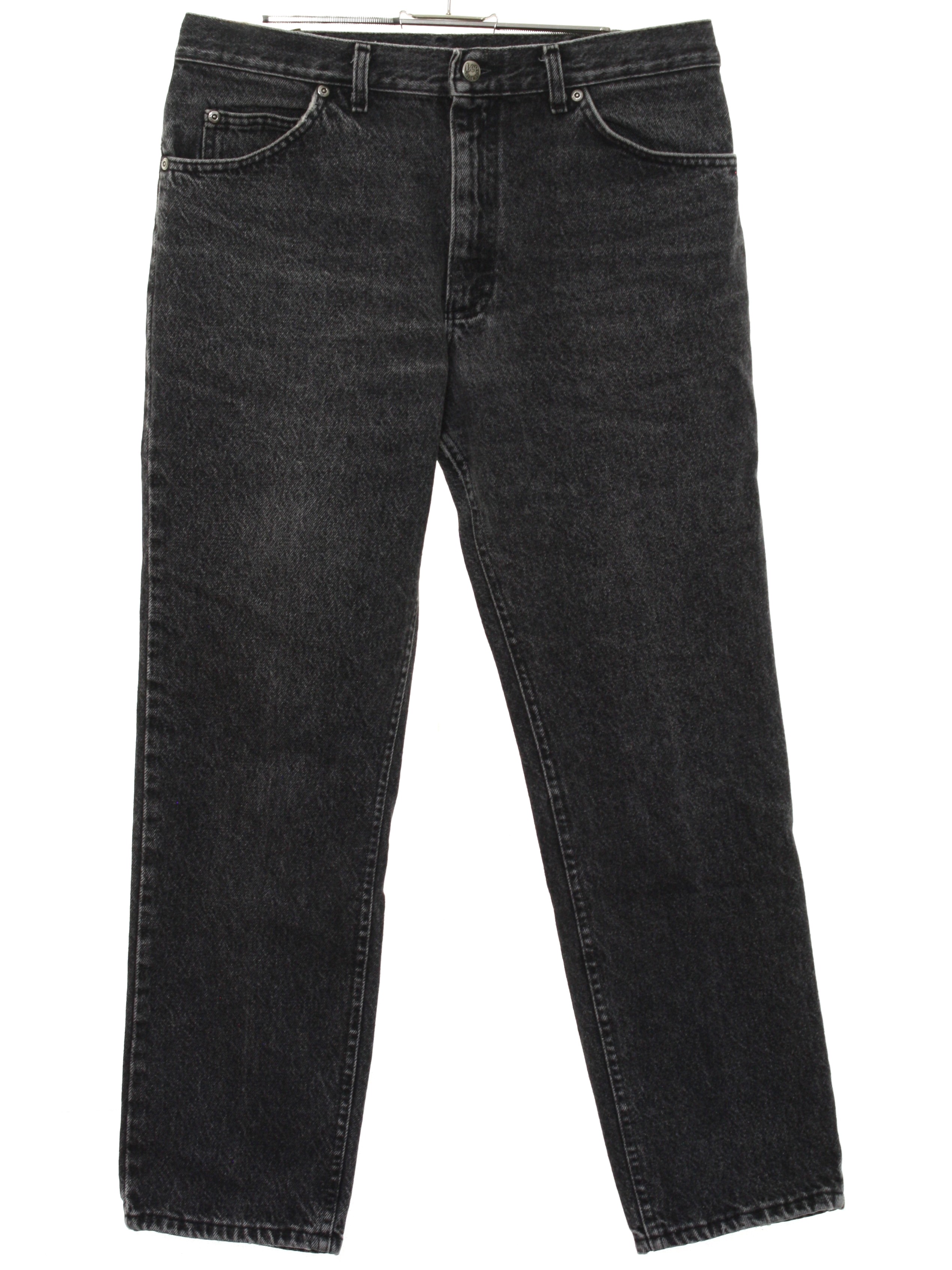 Retro 80s Pants (Lee) : 80s -Lee- Mens stone washed black cotton denim ...
