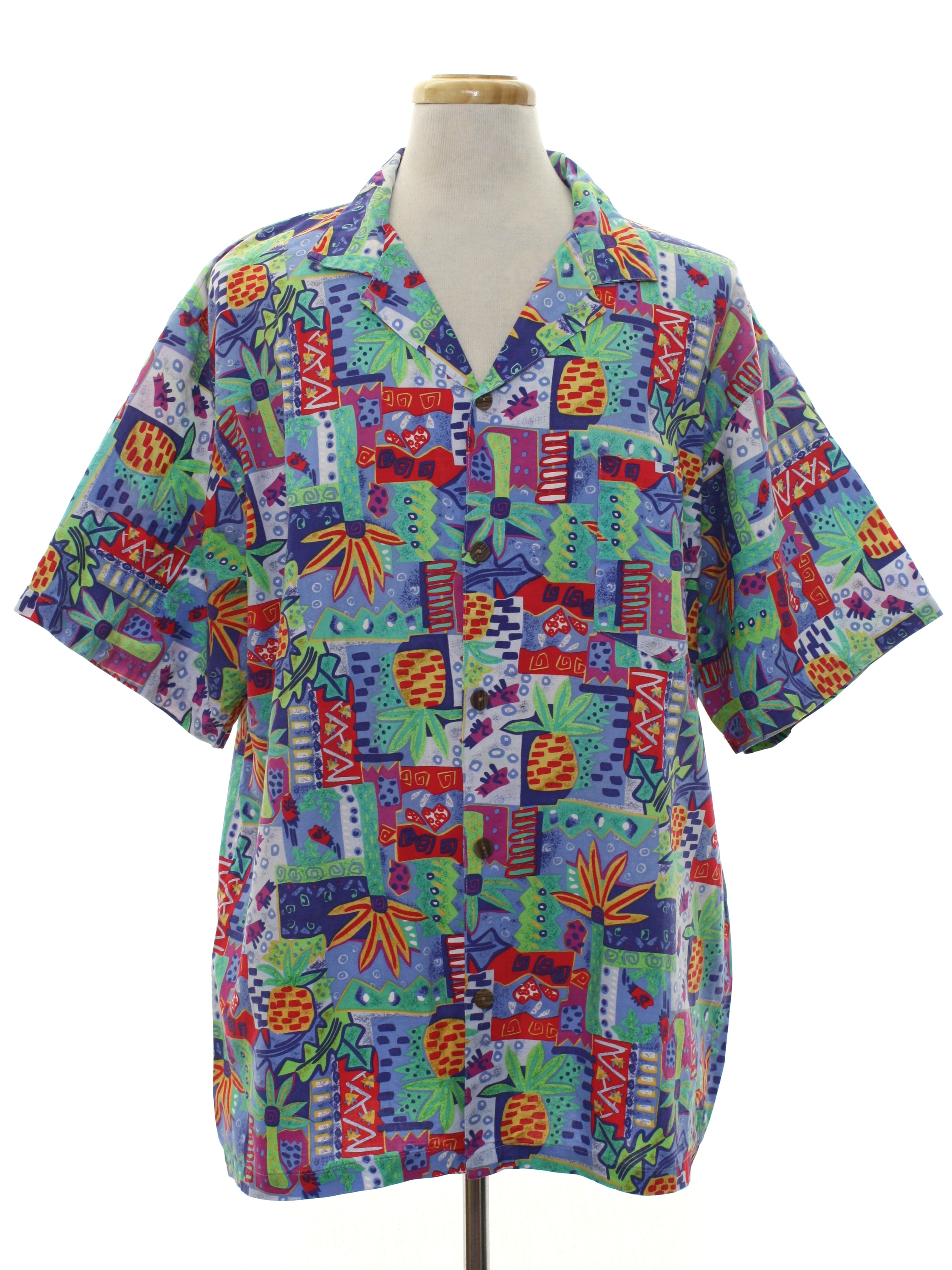 80s Vintage Toucan Dance Hawaiian Shirt: 80s -Toucan Dance- Mens